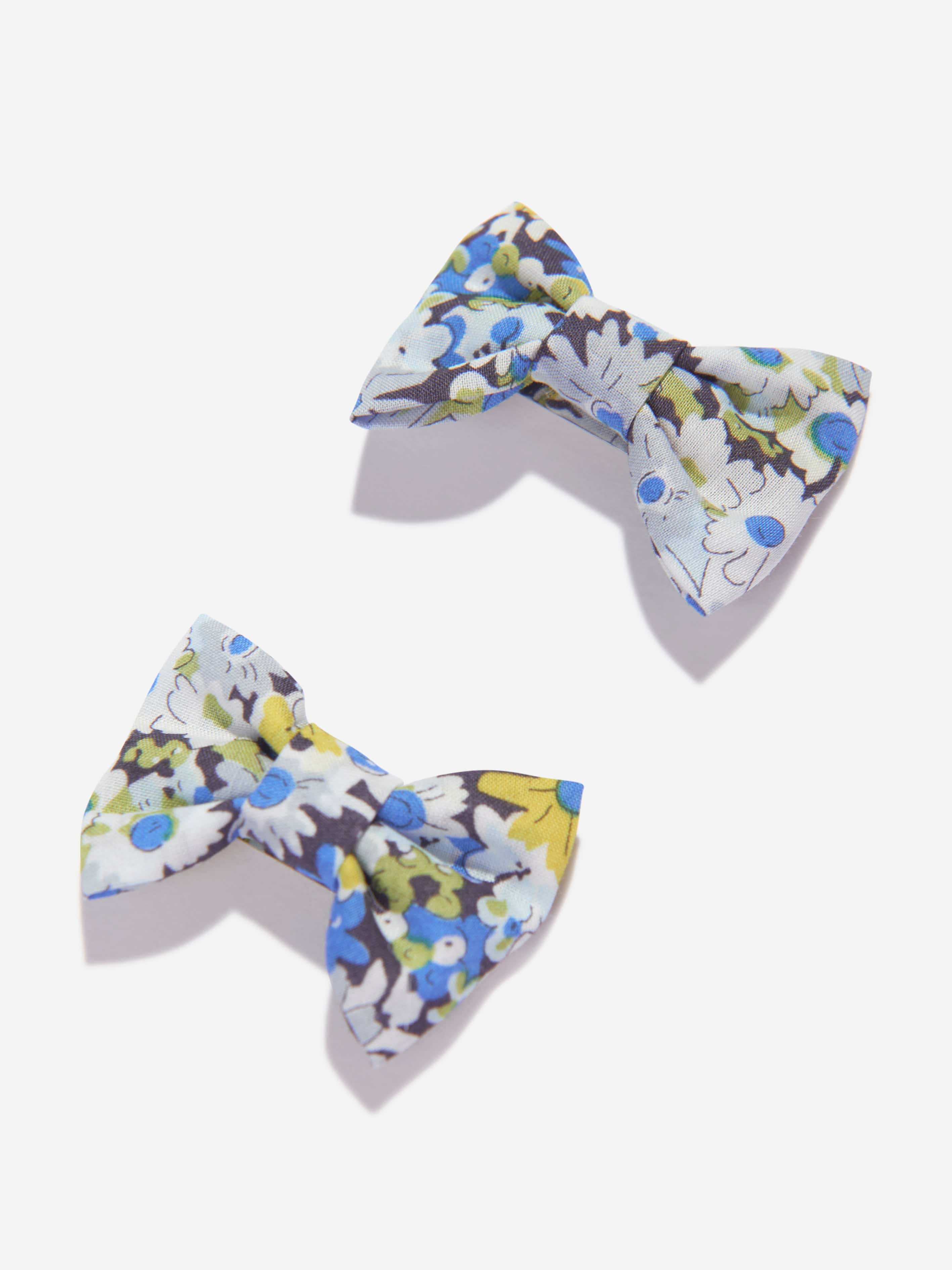 Bonpoint Girls Bow Mini Clips in Blue