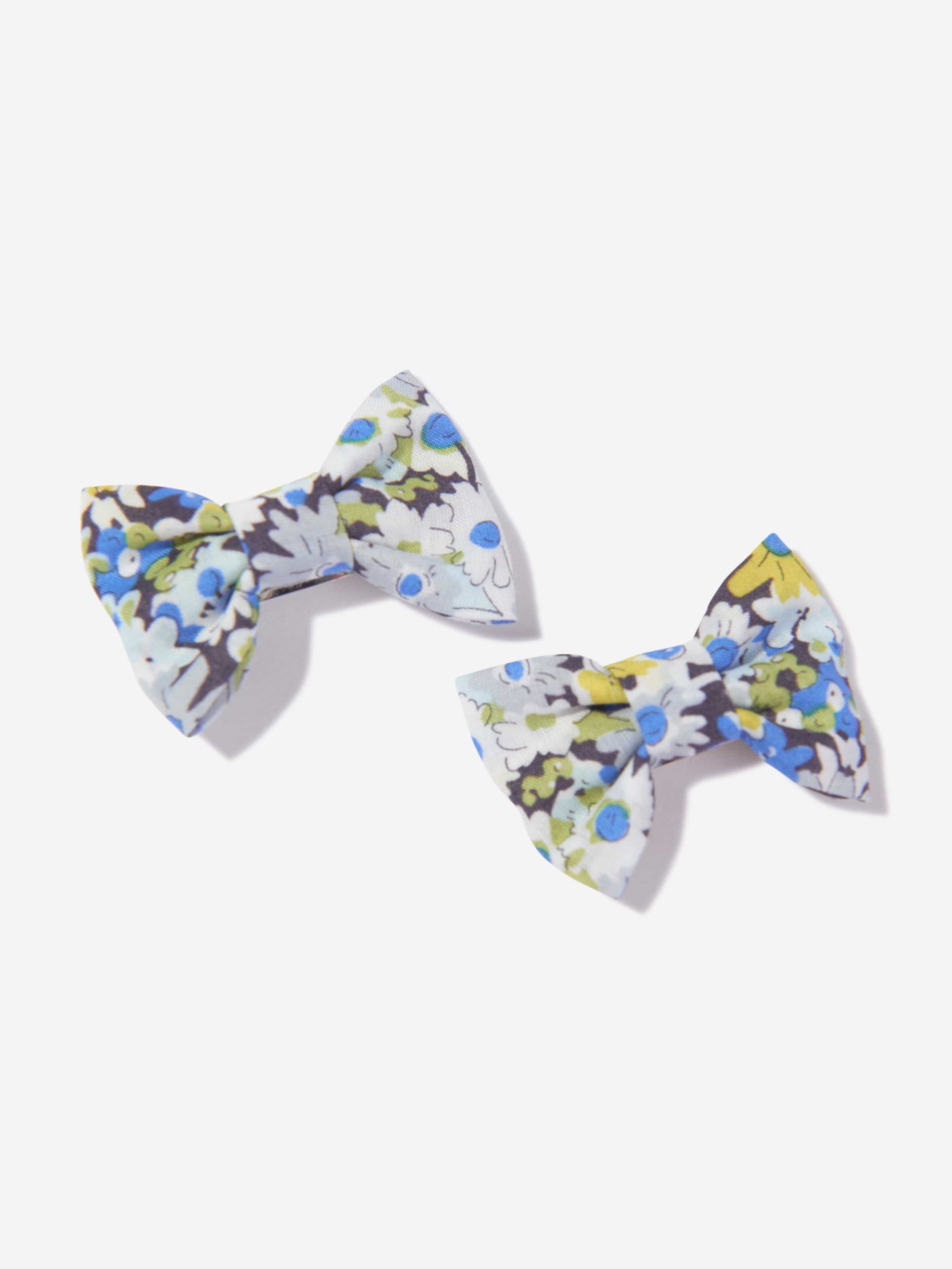 Bonpoint Girls Bow Mini Clips in Blue