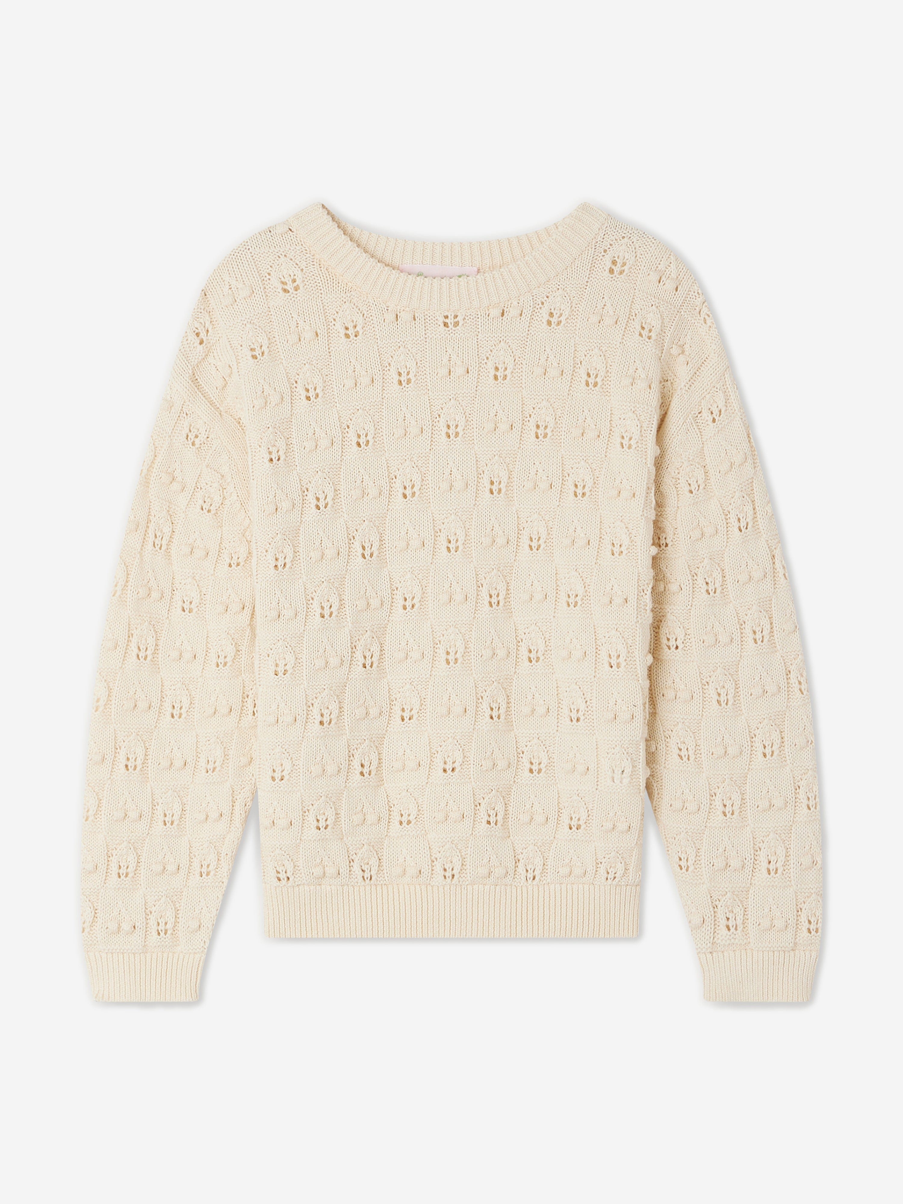 Bonpoint Girls Anumati Jumper in Ivory