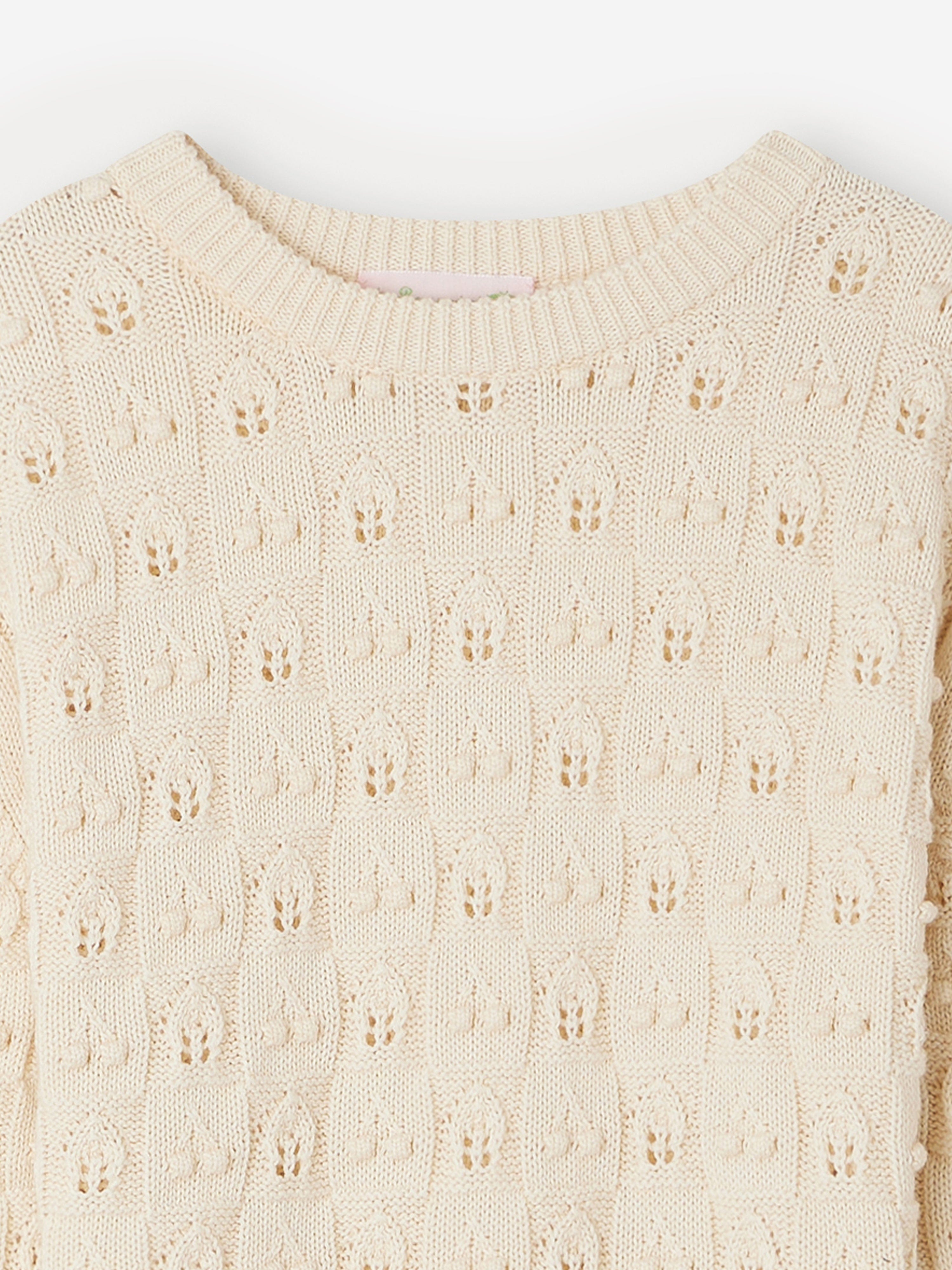 Bonpoint Girls Anumati Jumper in Ivory