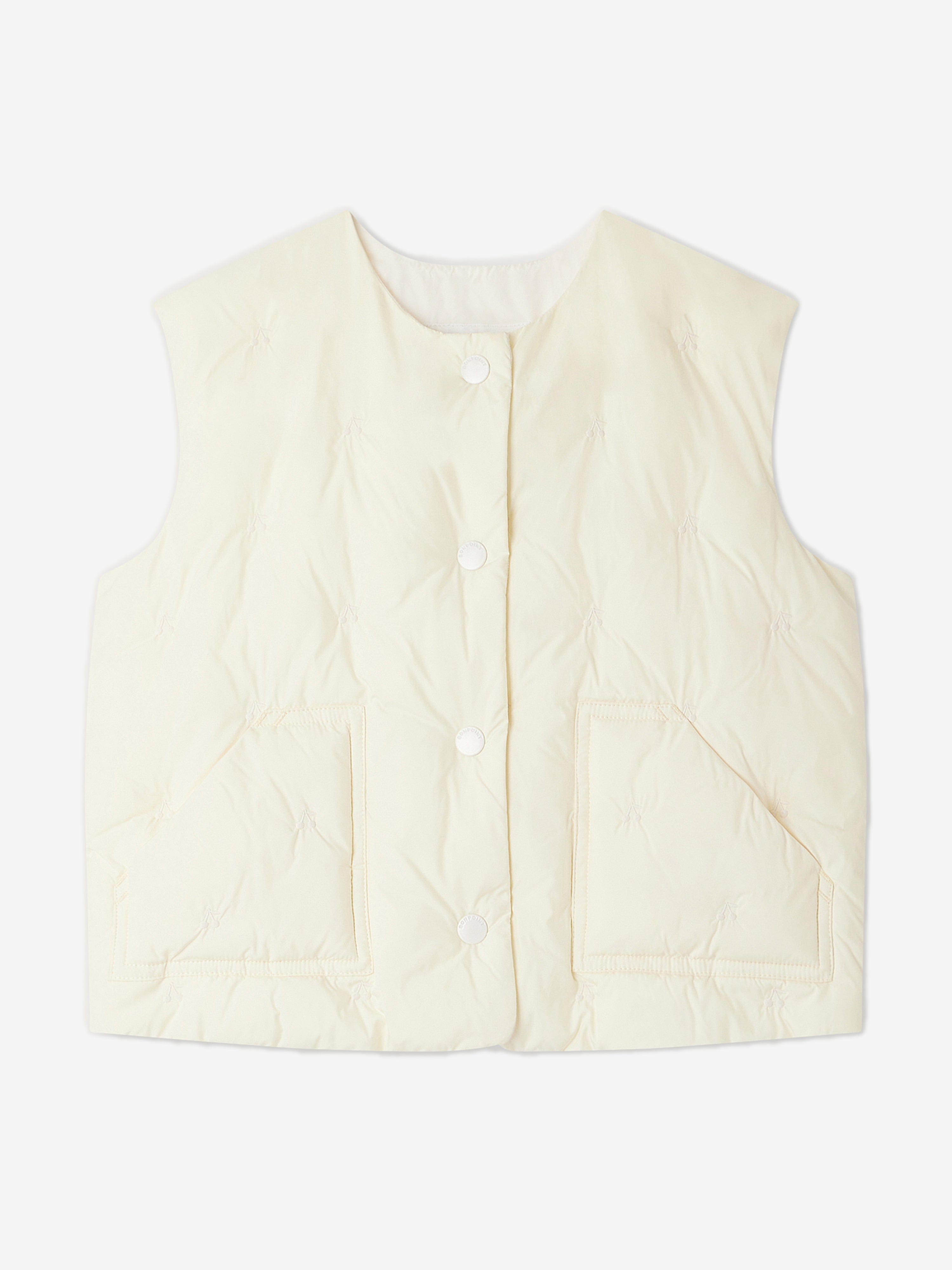 Bonpoint Girls Daila Waistcoat in Yellow