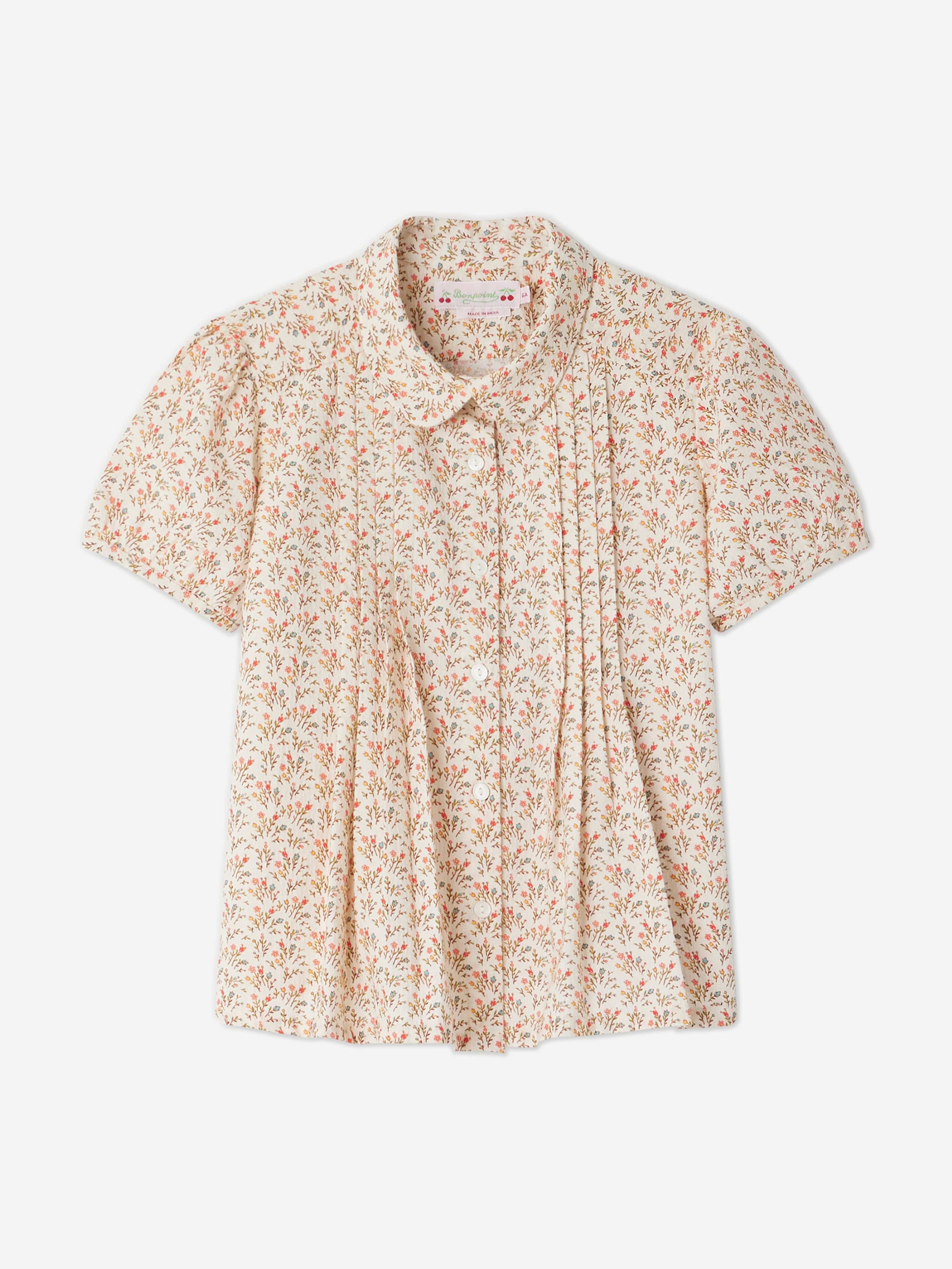 Bonpoint Girls Fiammetta Blouse in Beige