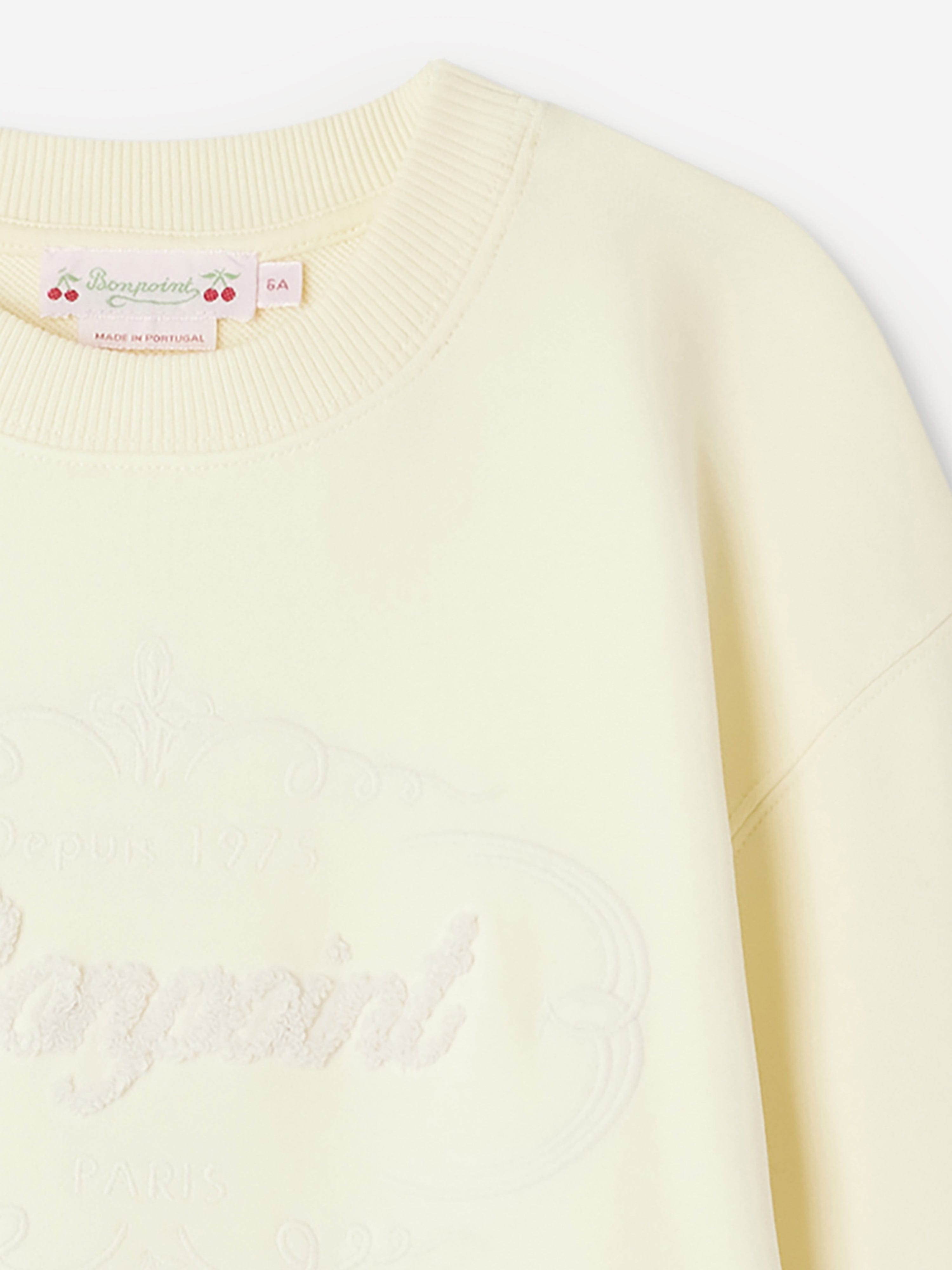 Bonpoint Girls Tayla Sweatshirt in Yellow