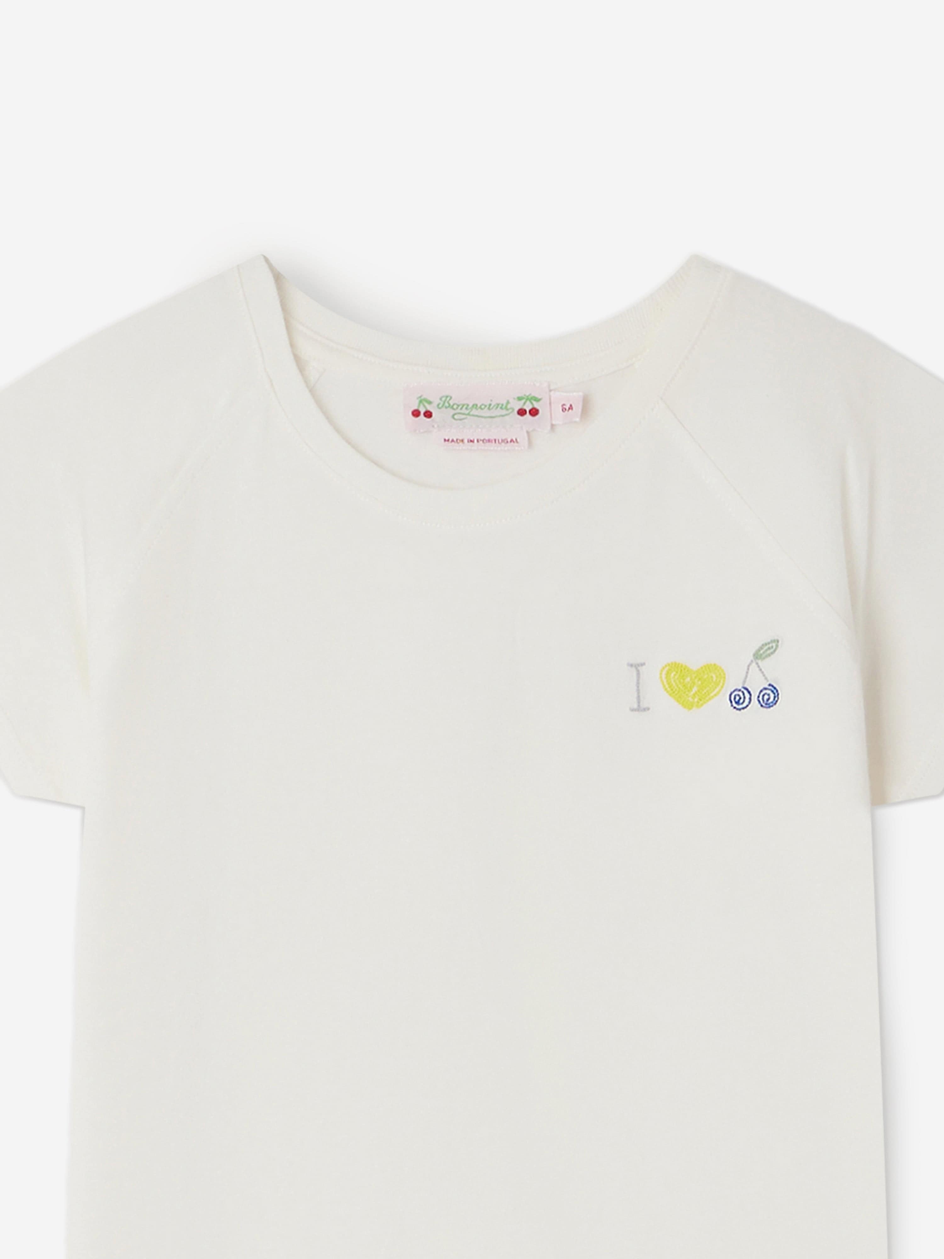 Bonpoint Girls Asmae T-Shirt in White