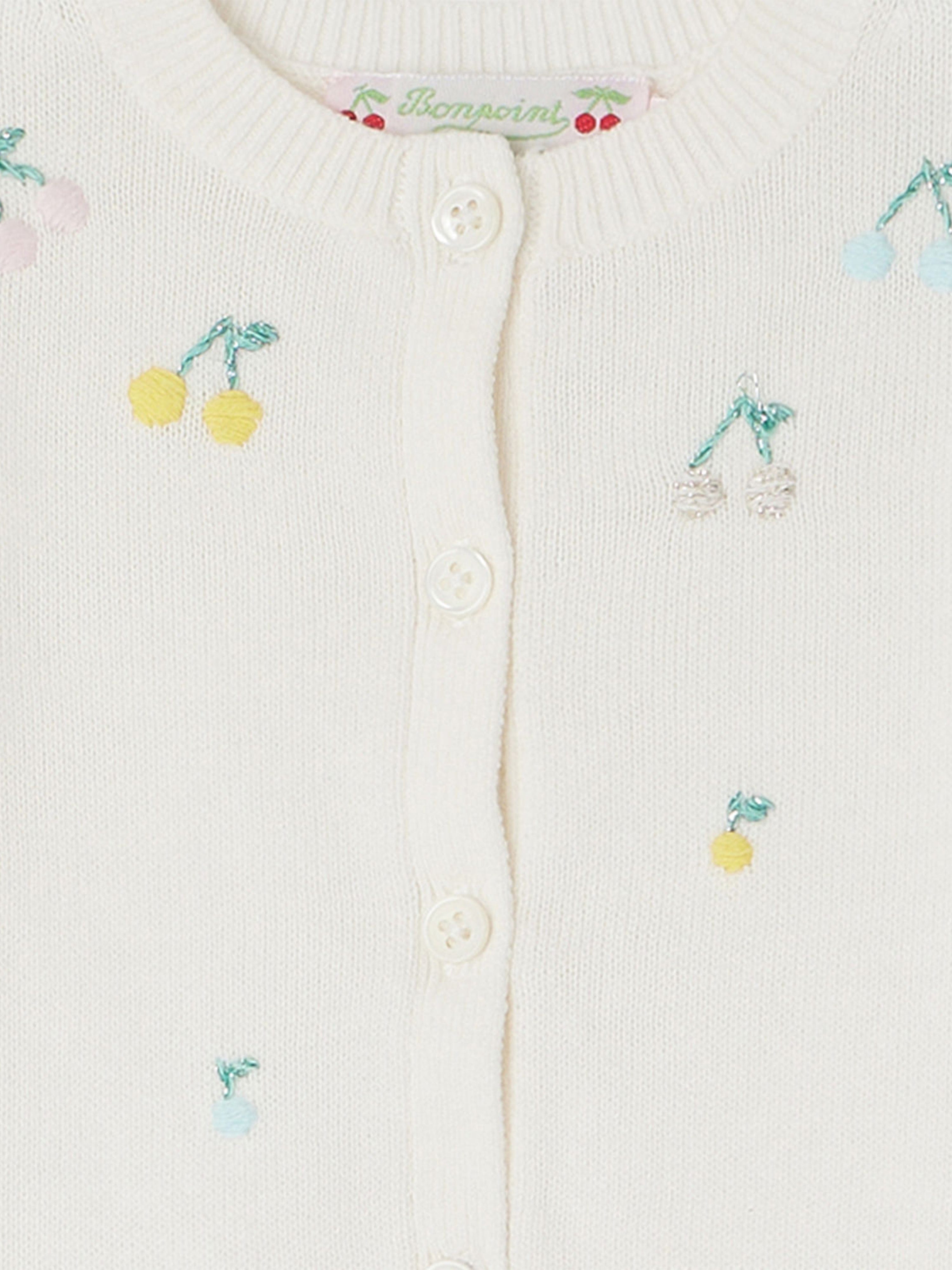 Bonpoint Baby Girls Claudie Cardigan in White