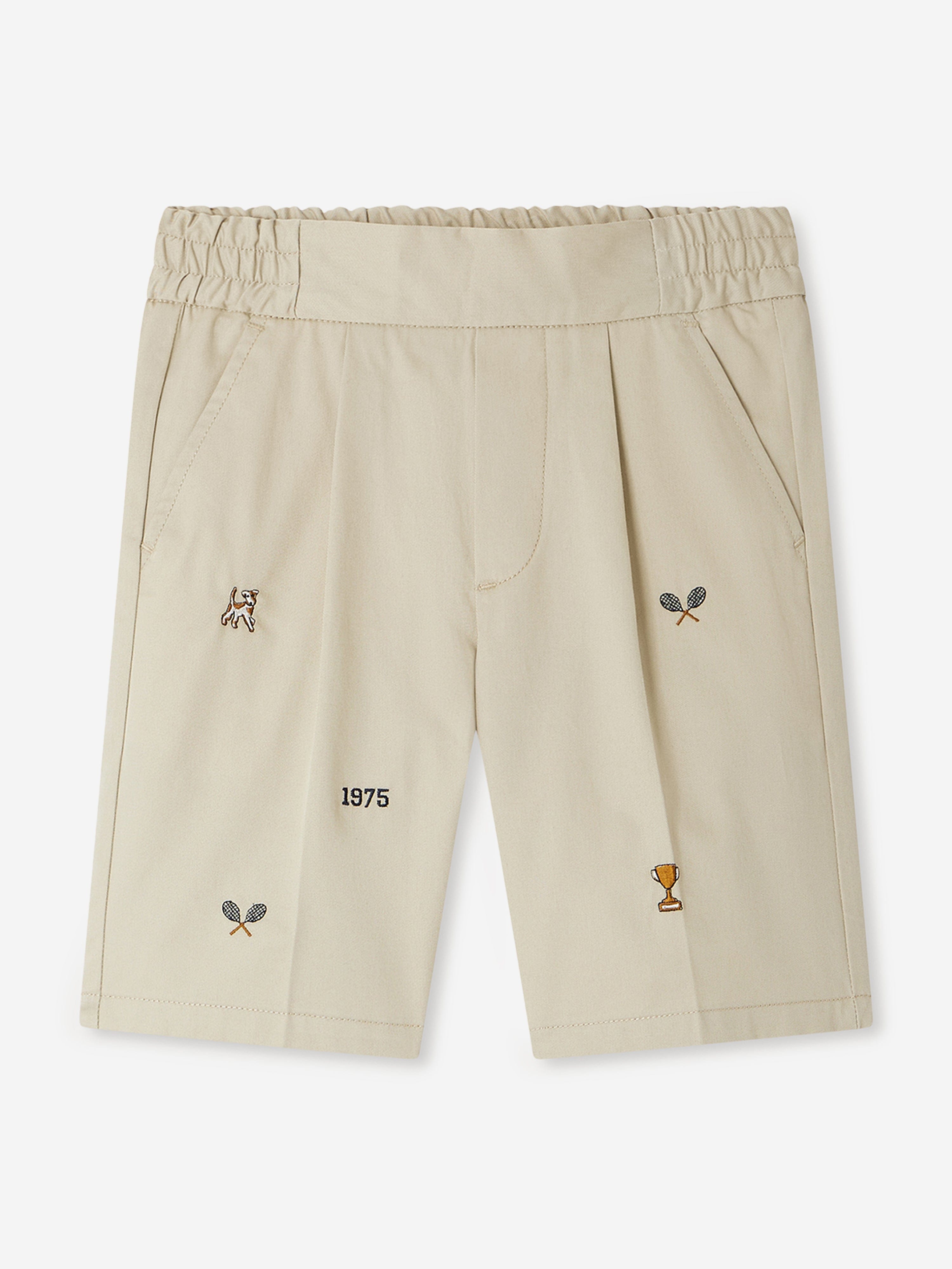 Bonpoint Boys Christian Shorts in Beige