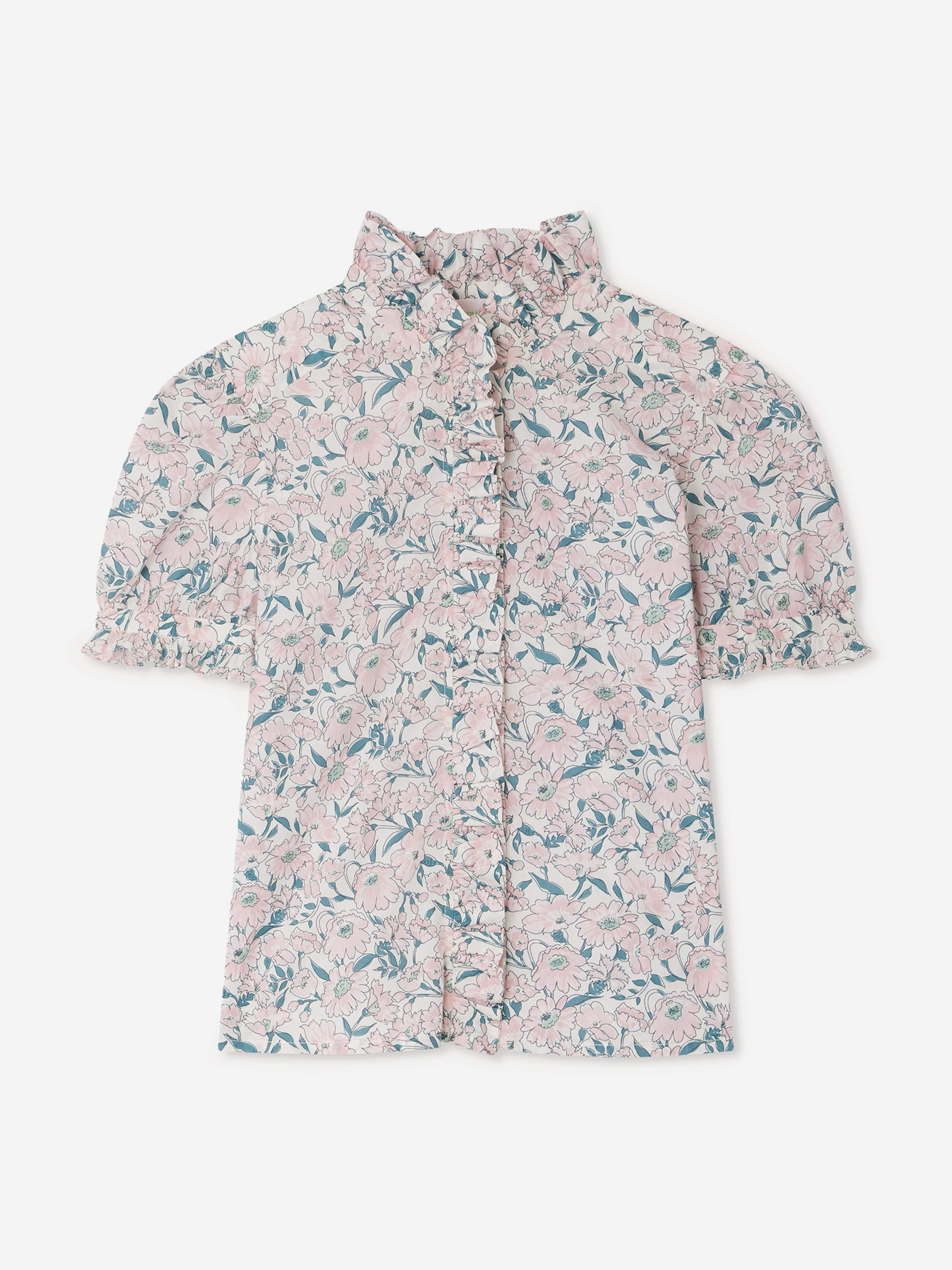 Bonpoint Girls Floral Cindy Blouse in Pink
