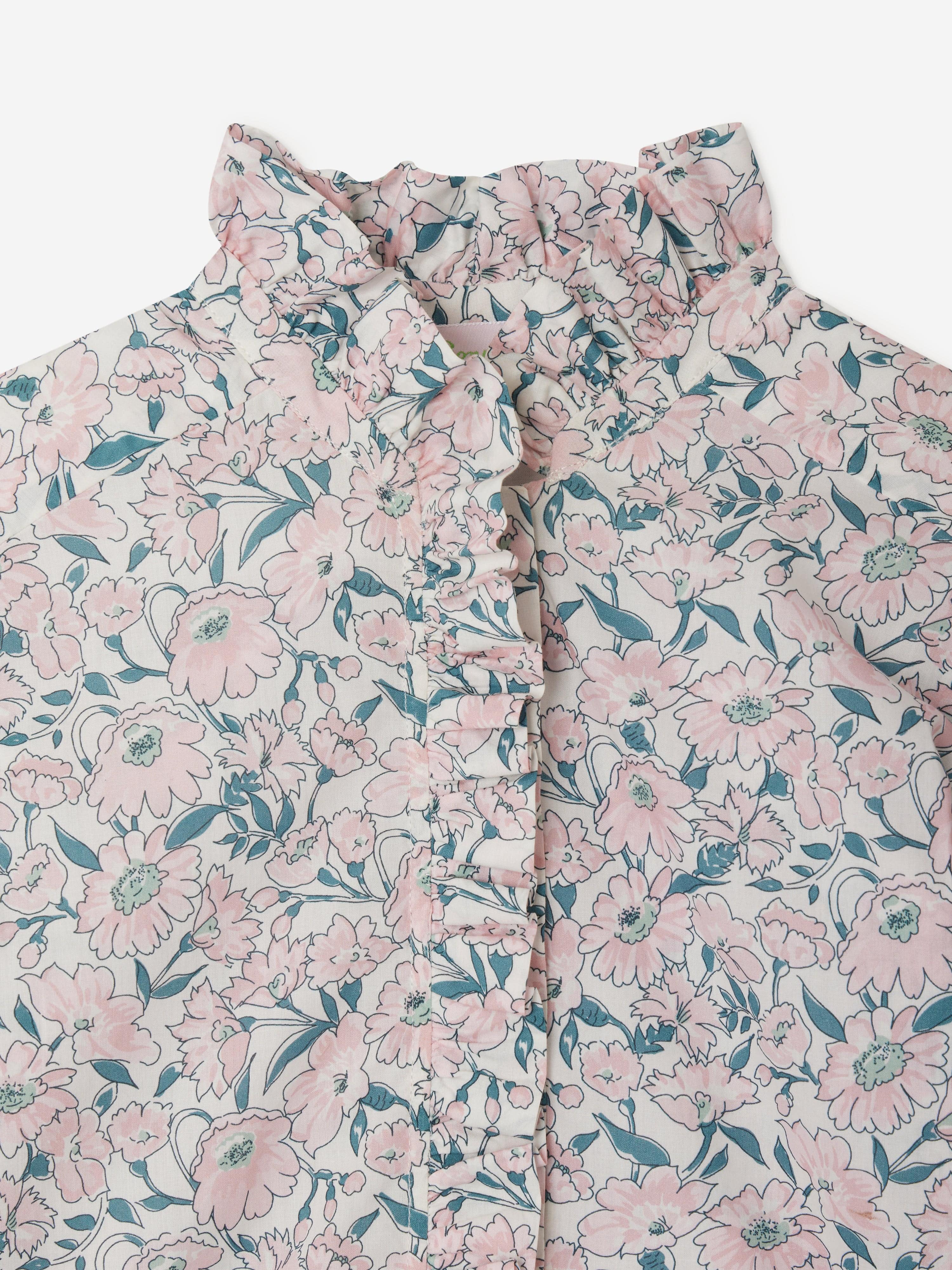 Bonpoint Girls Floral Cindy Blouse in Pink