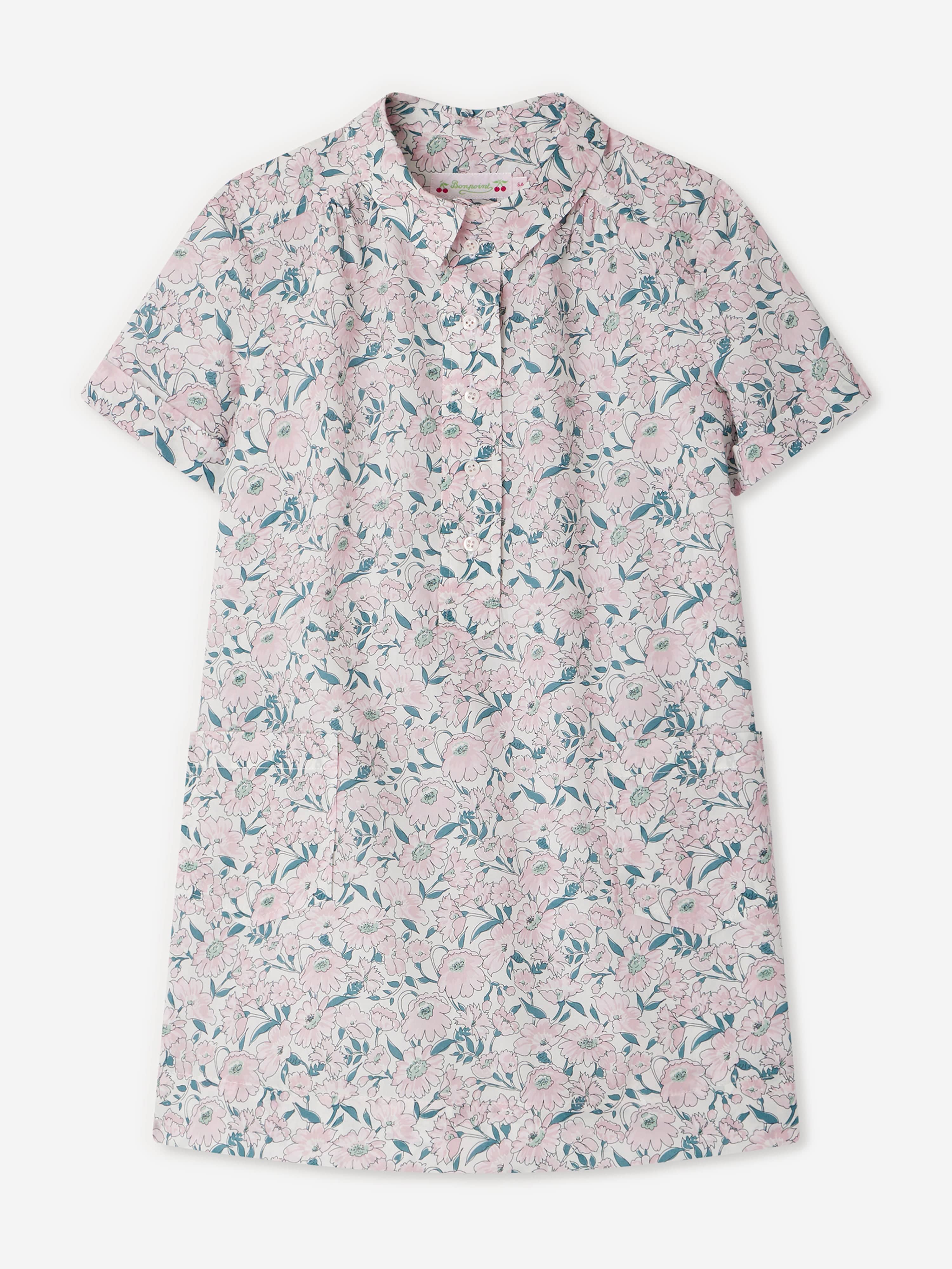 Bonpoint Girls Floral Emiliana Dress in Pink