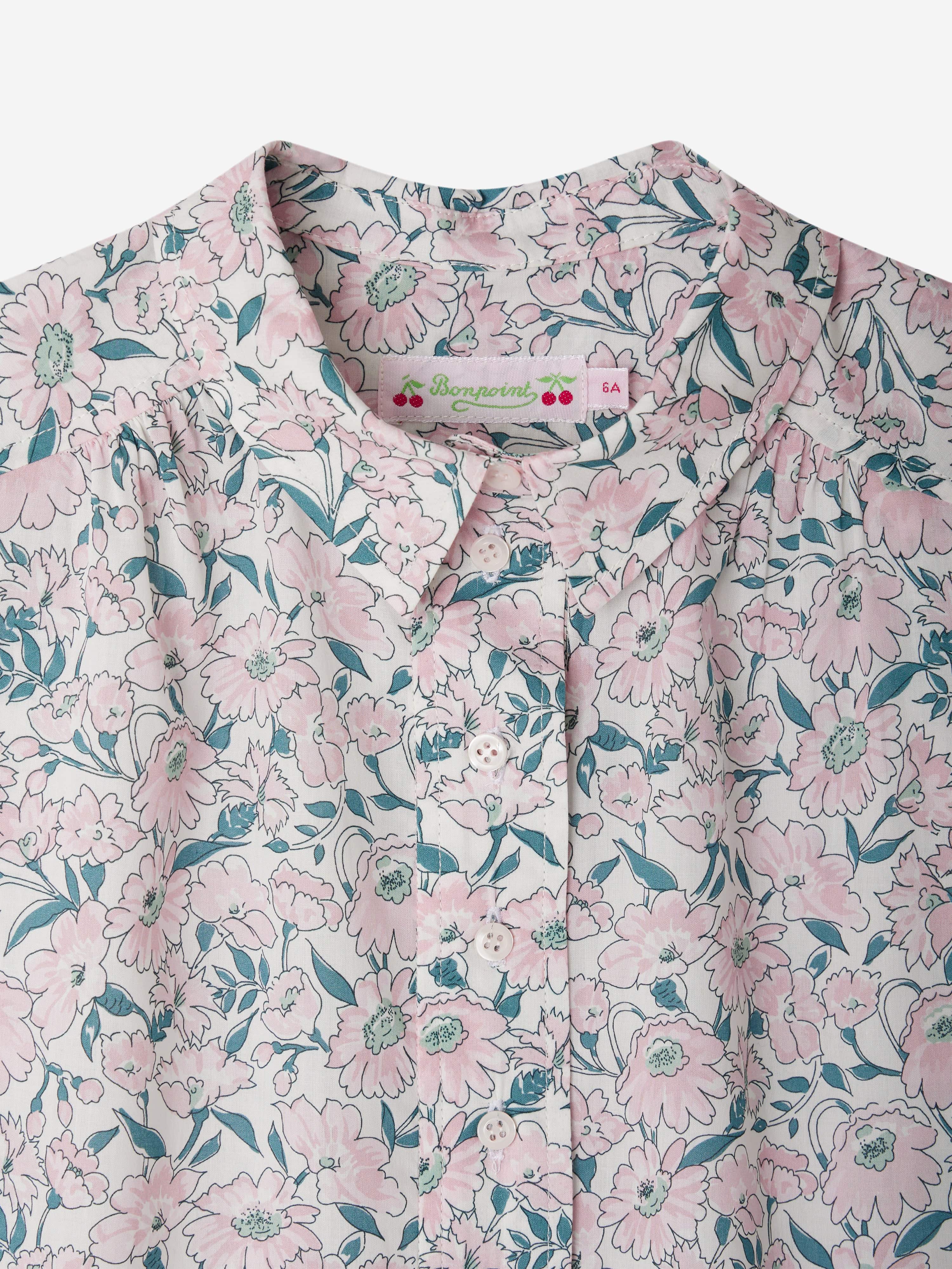 Bonpoint Girls Floral Emiliana Dress in Pink