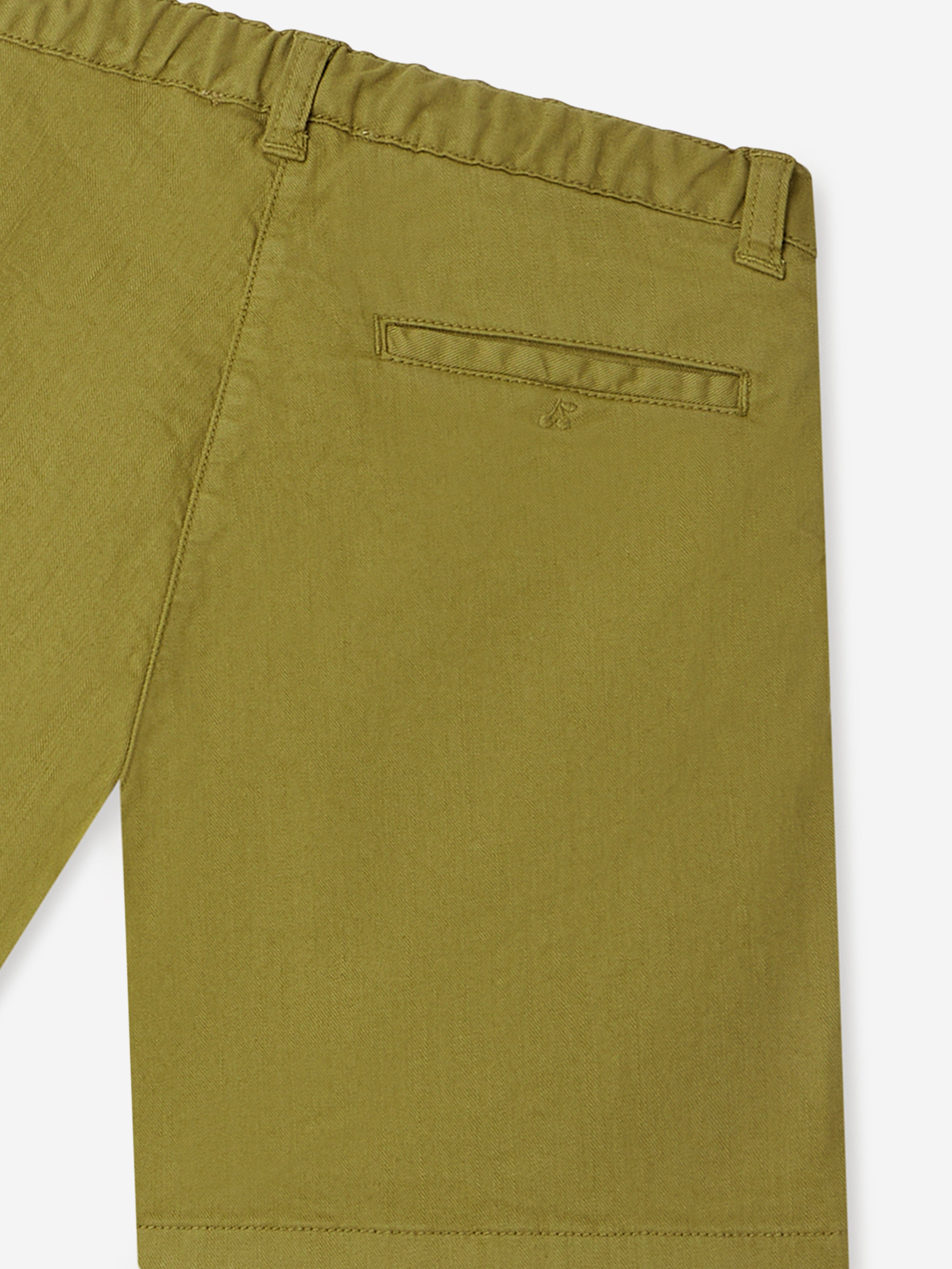 Bonpoint Girls Cotton Shorts in Green