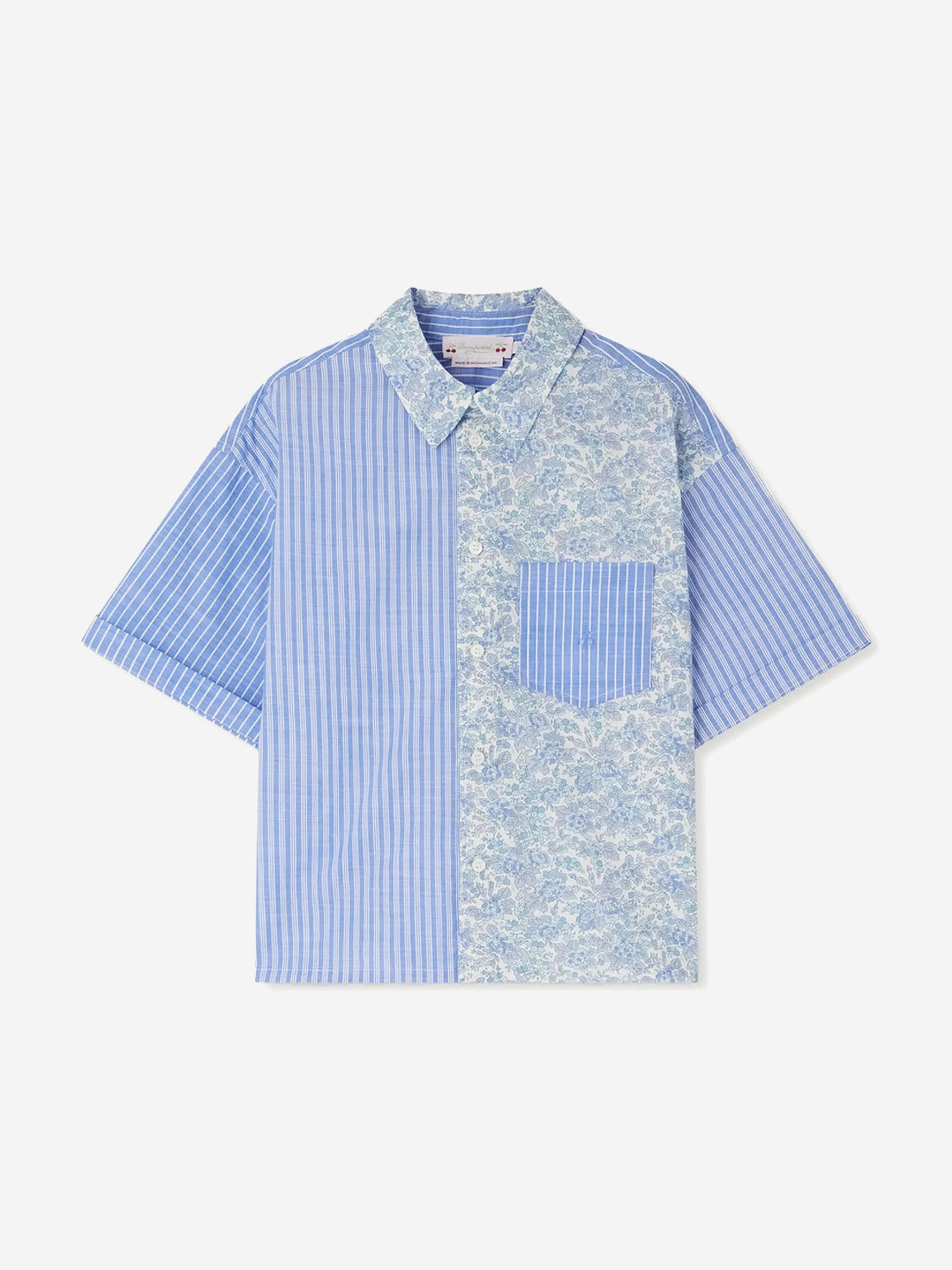 Bonpoint Girls Elyas Blouse in Blue