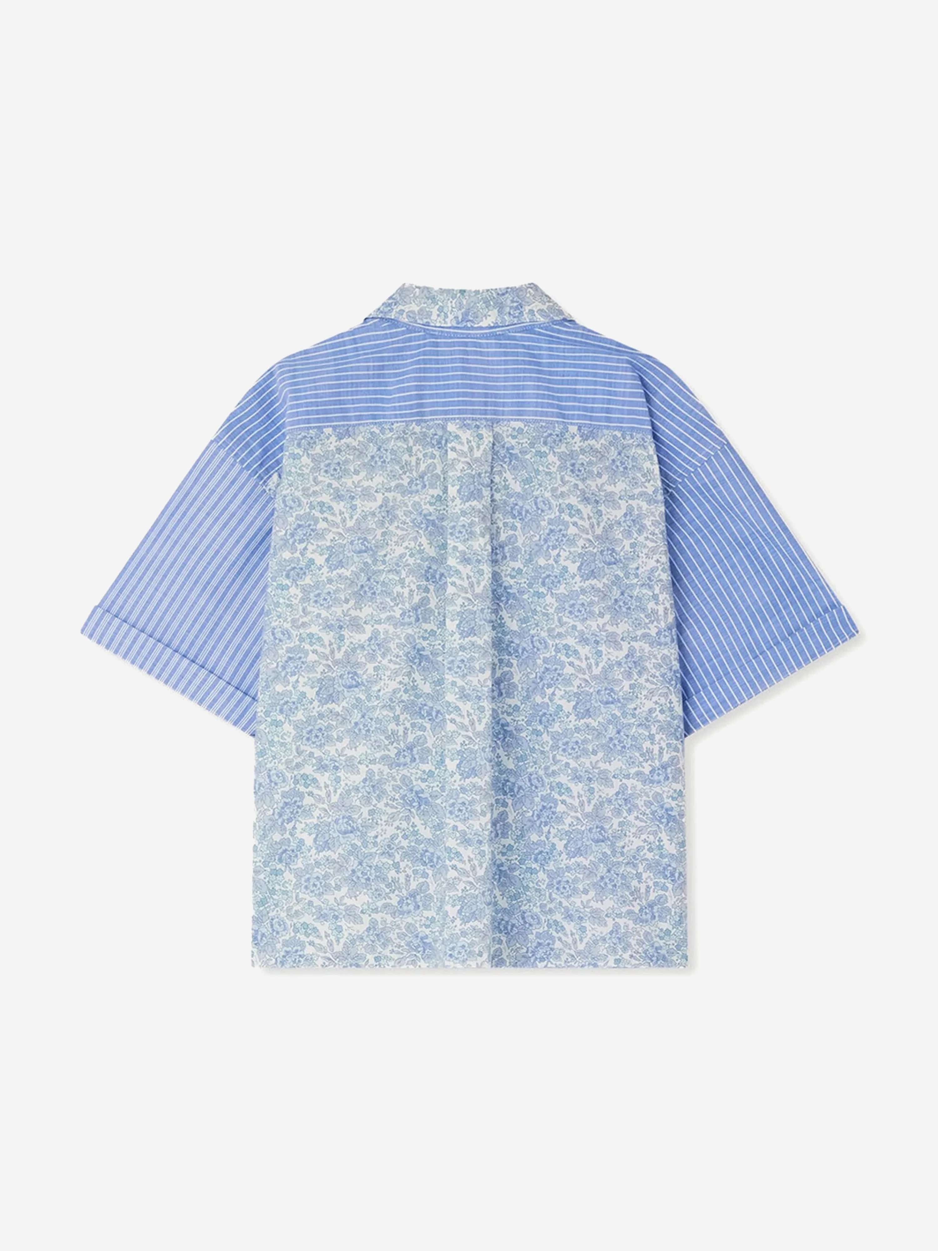 Bonpoint Girls Elyas Blouse in Blue