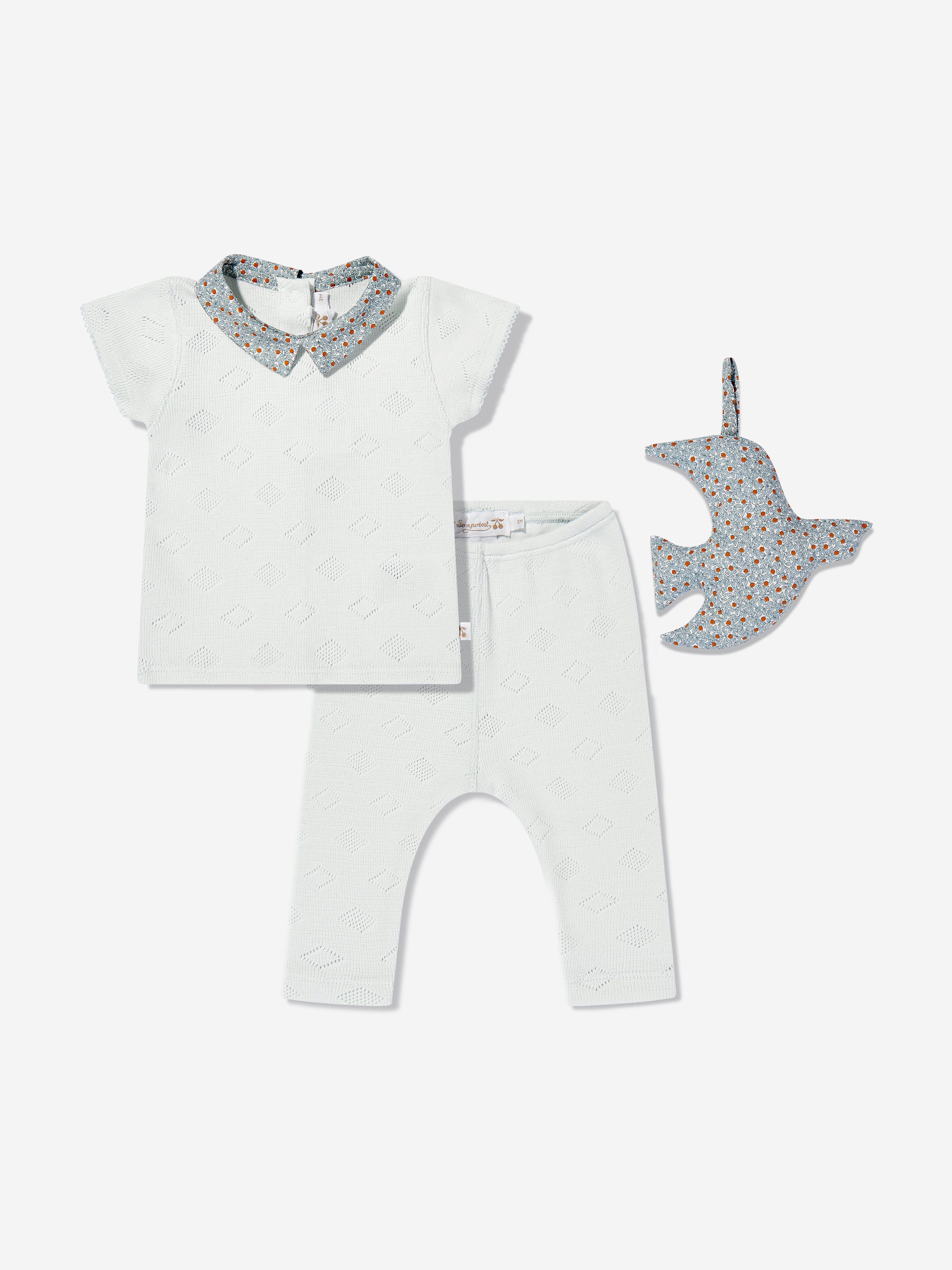 Bonpoint Baby Boys Denice Gift Set in Blue