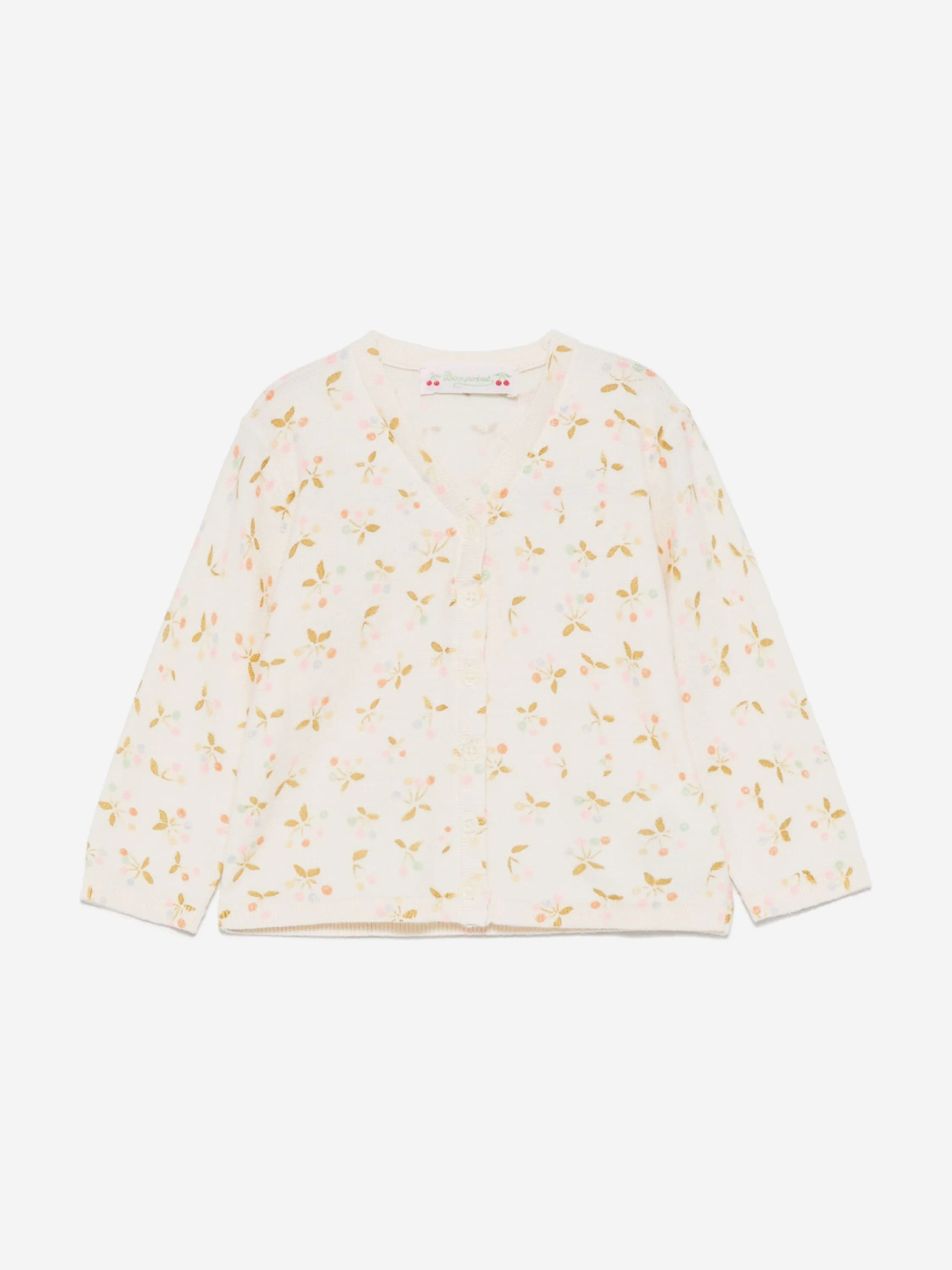 Bonpoint Baby Girls Azia Cardigan in Ivory
