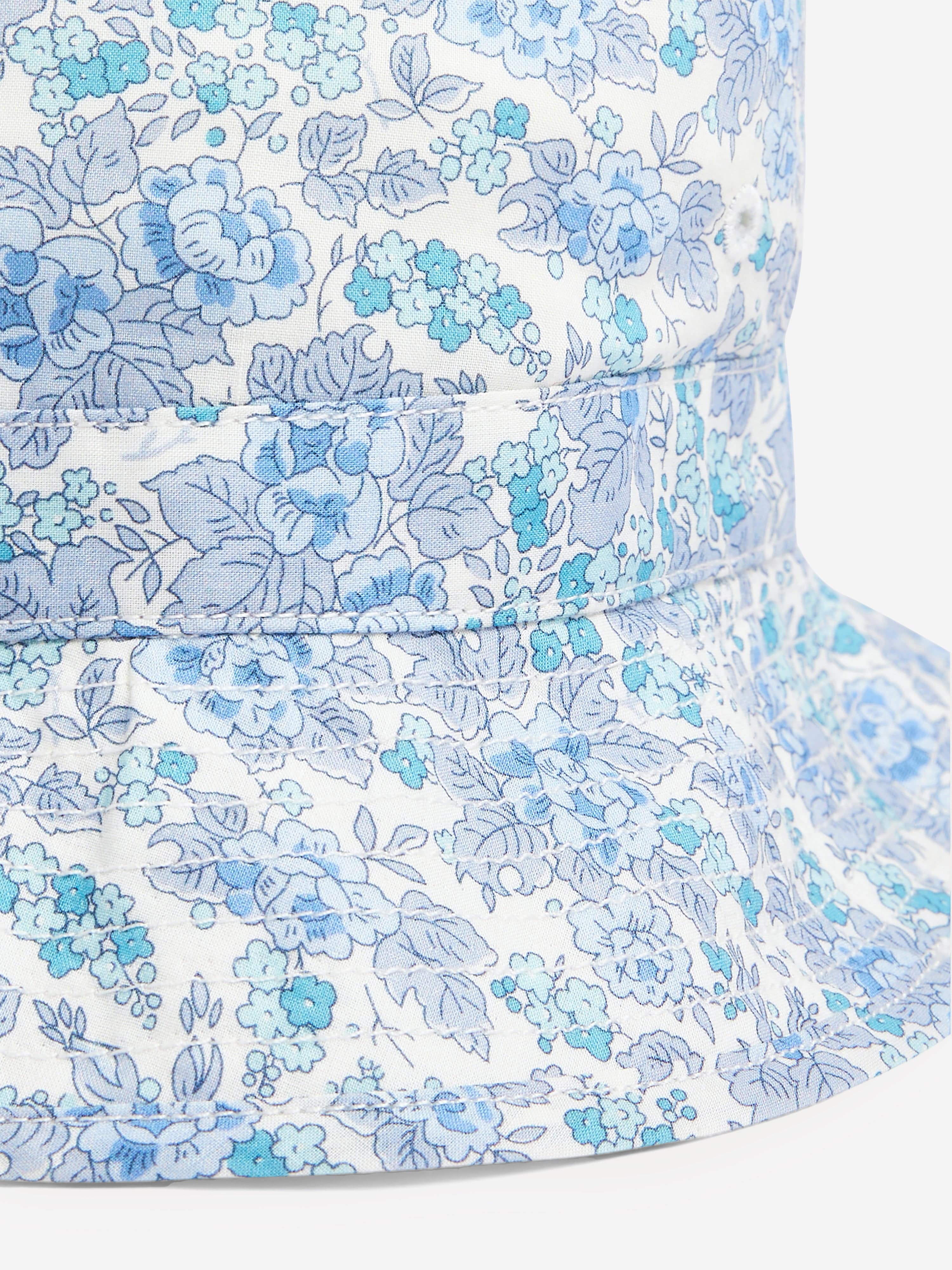 Bonpoint Baby Floral Piob Hat in Blue