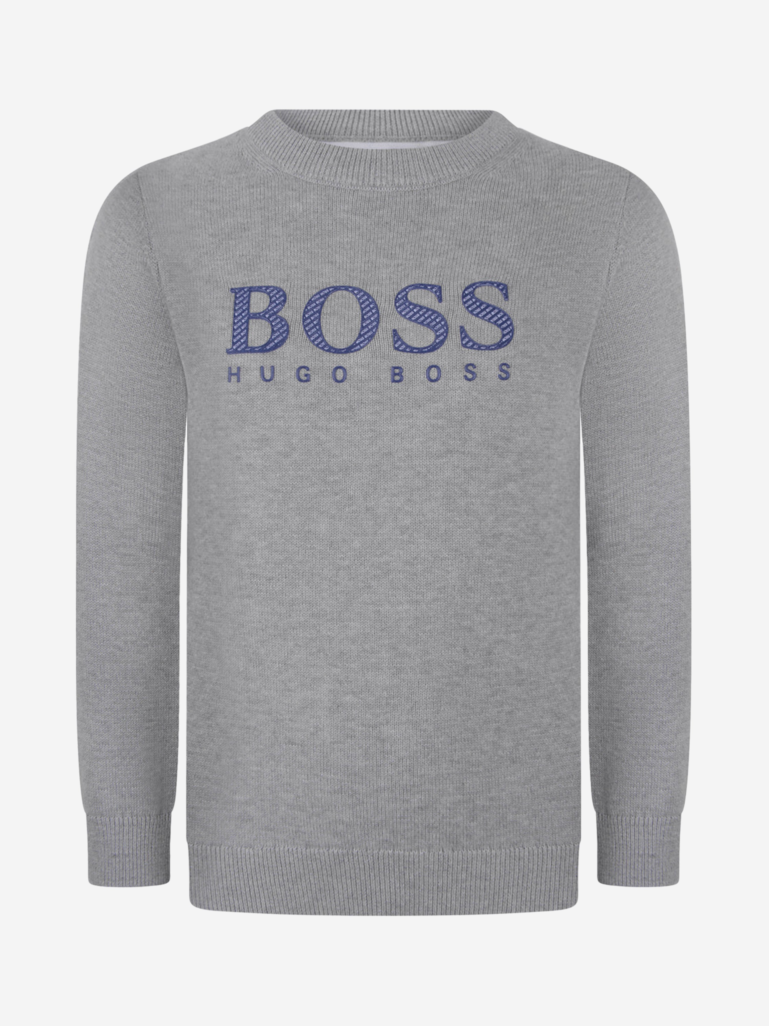 Boss Boys Cotton Knitted Sweater