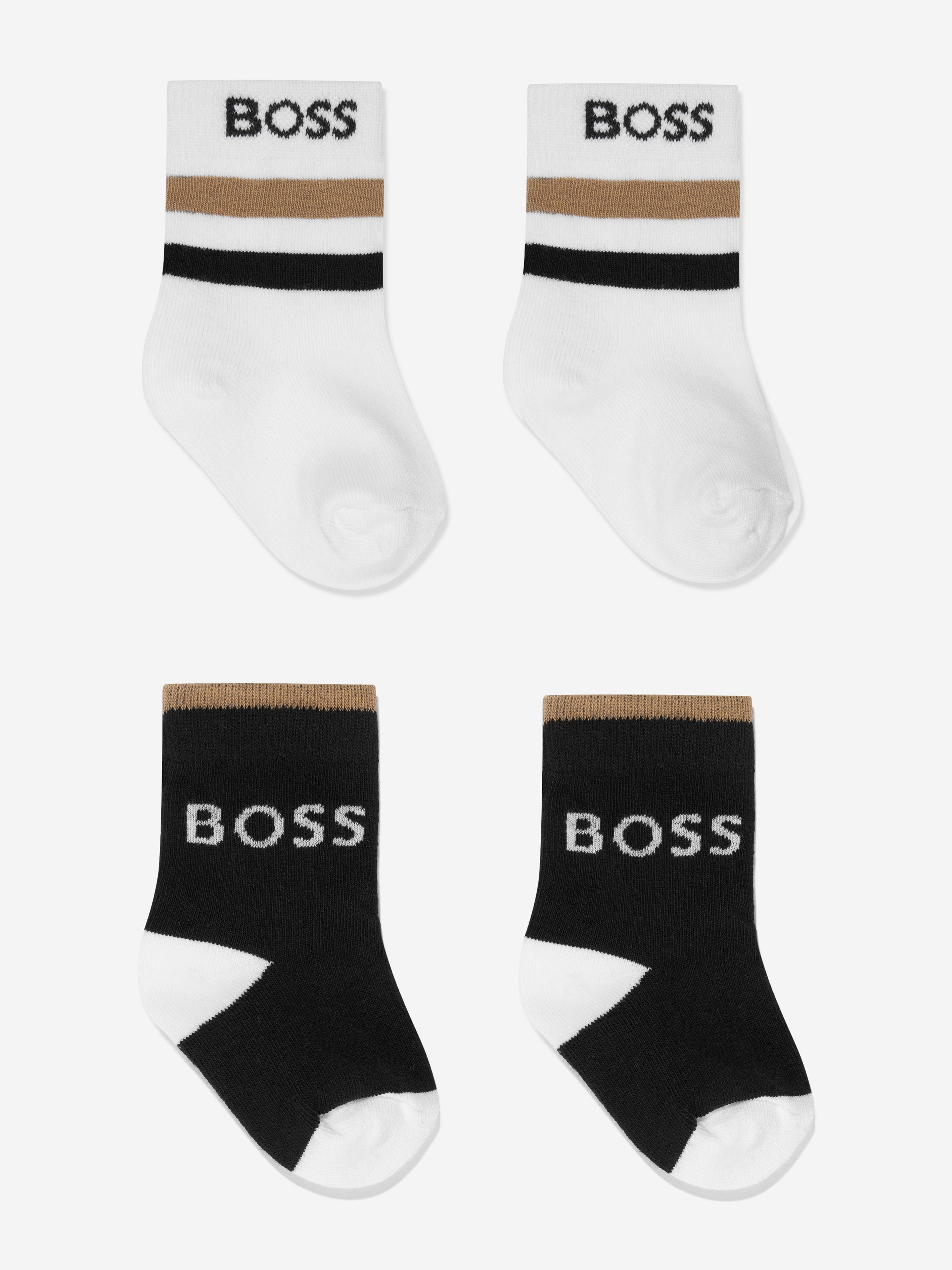 BOSS Baby Boys Socks Set in Black