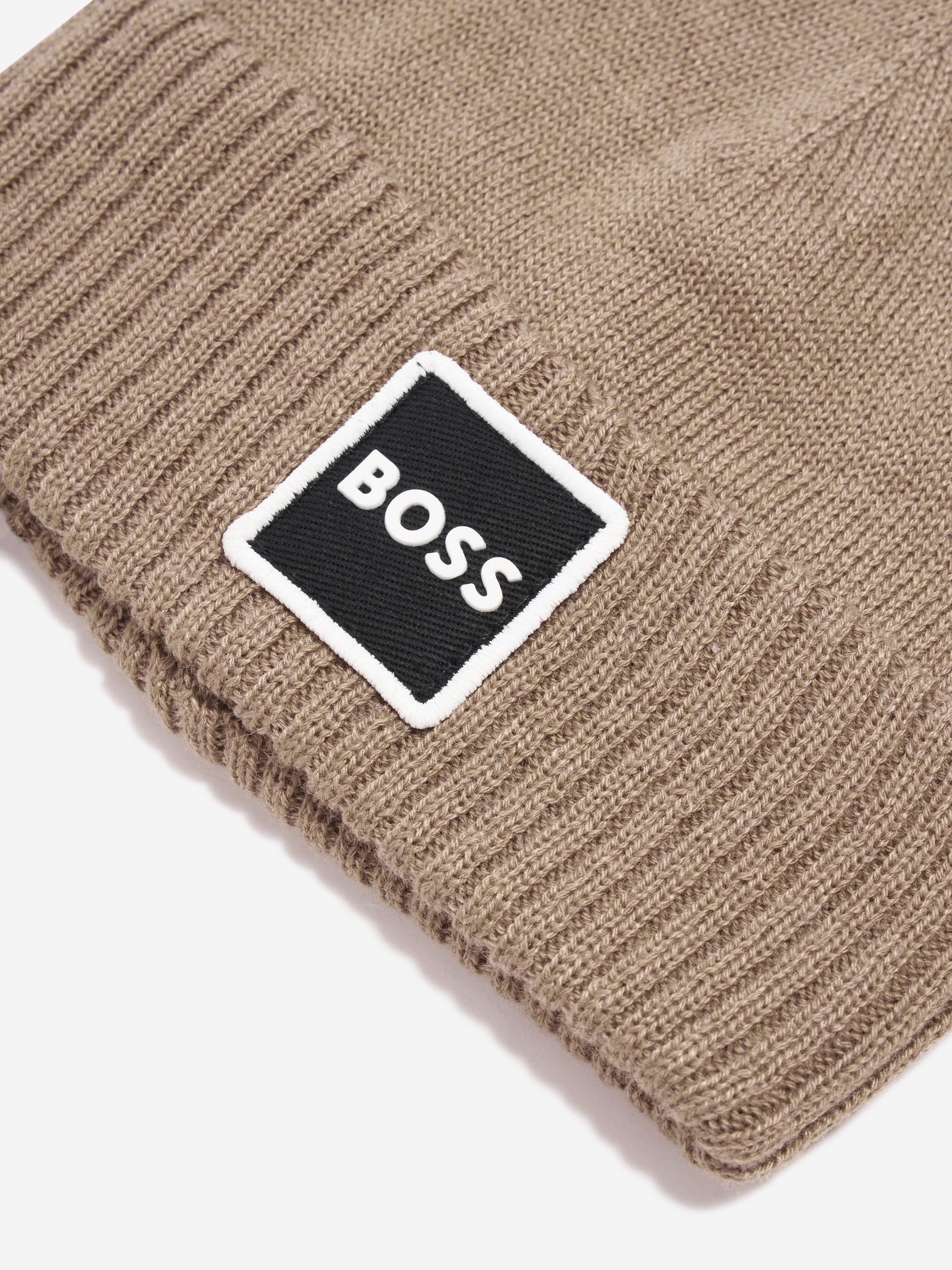 BOSS Baby Boys Pull On Hat in Beige