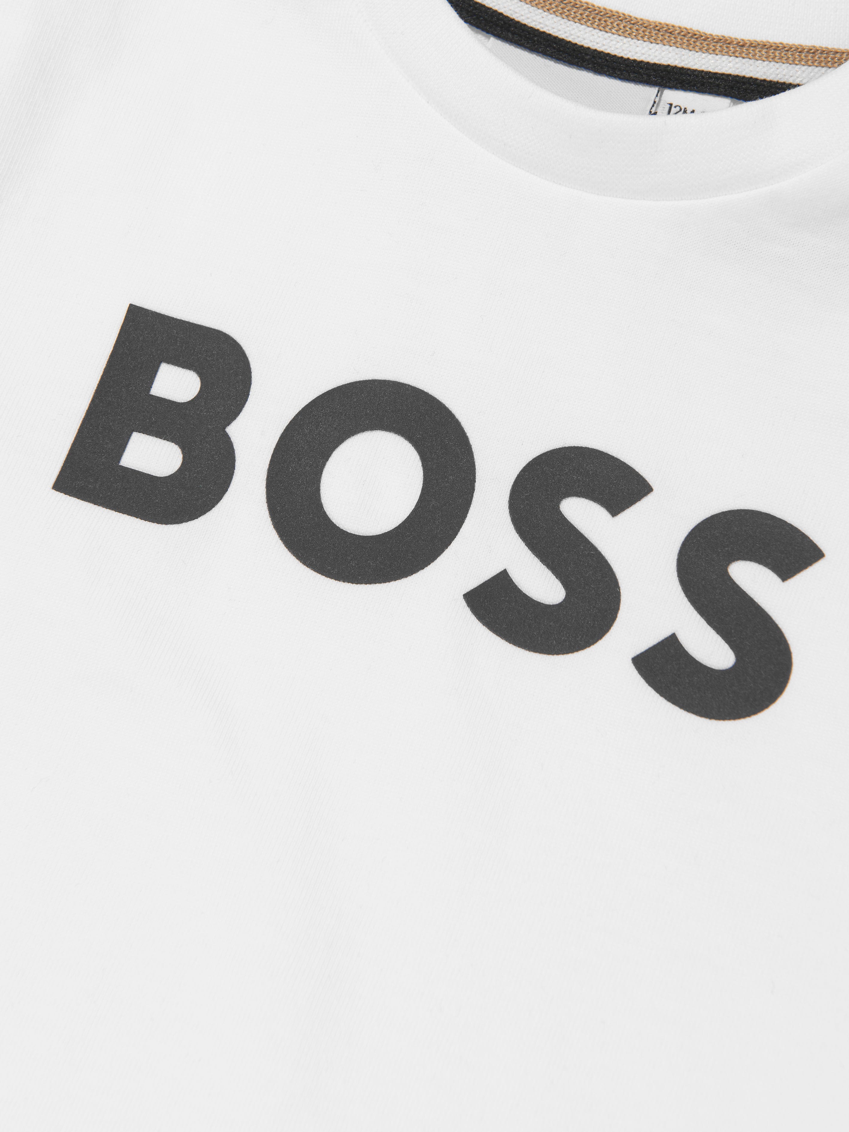 BOSS Baby Boys Logo T-Shirt in White