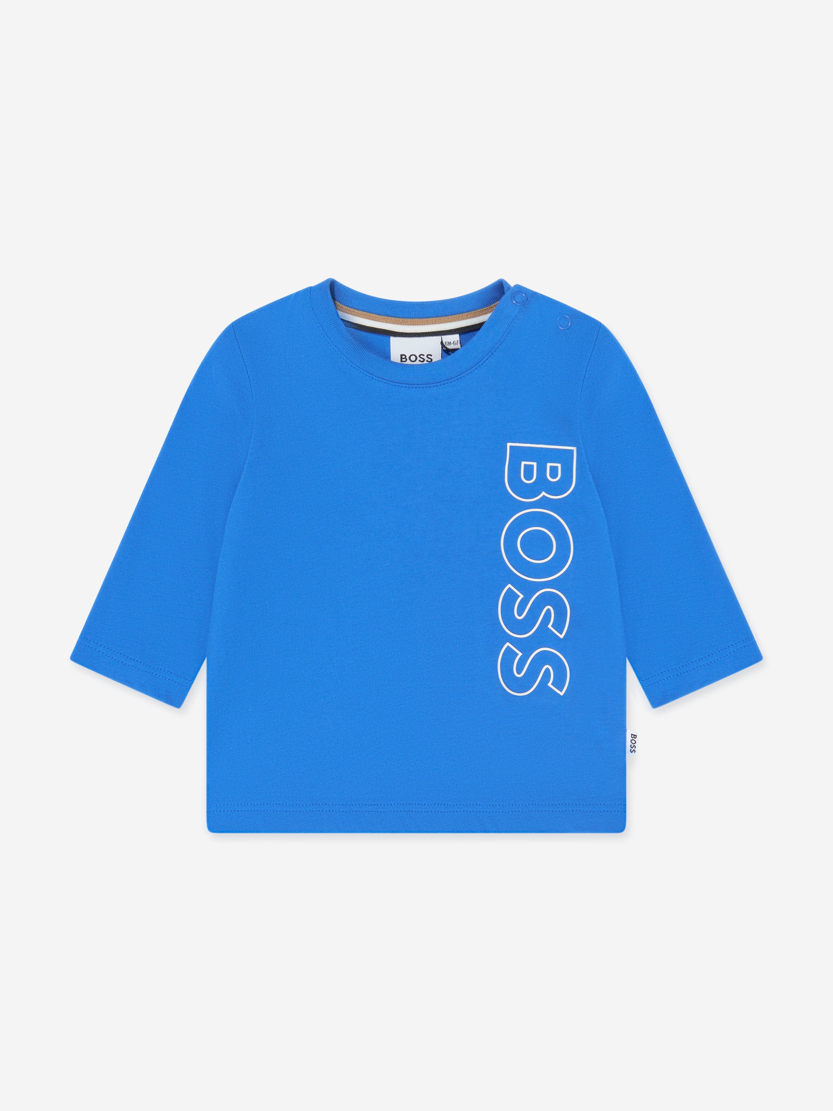 BOSS Baby Boys Long Sleeve T-Shirt in Blue