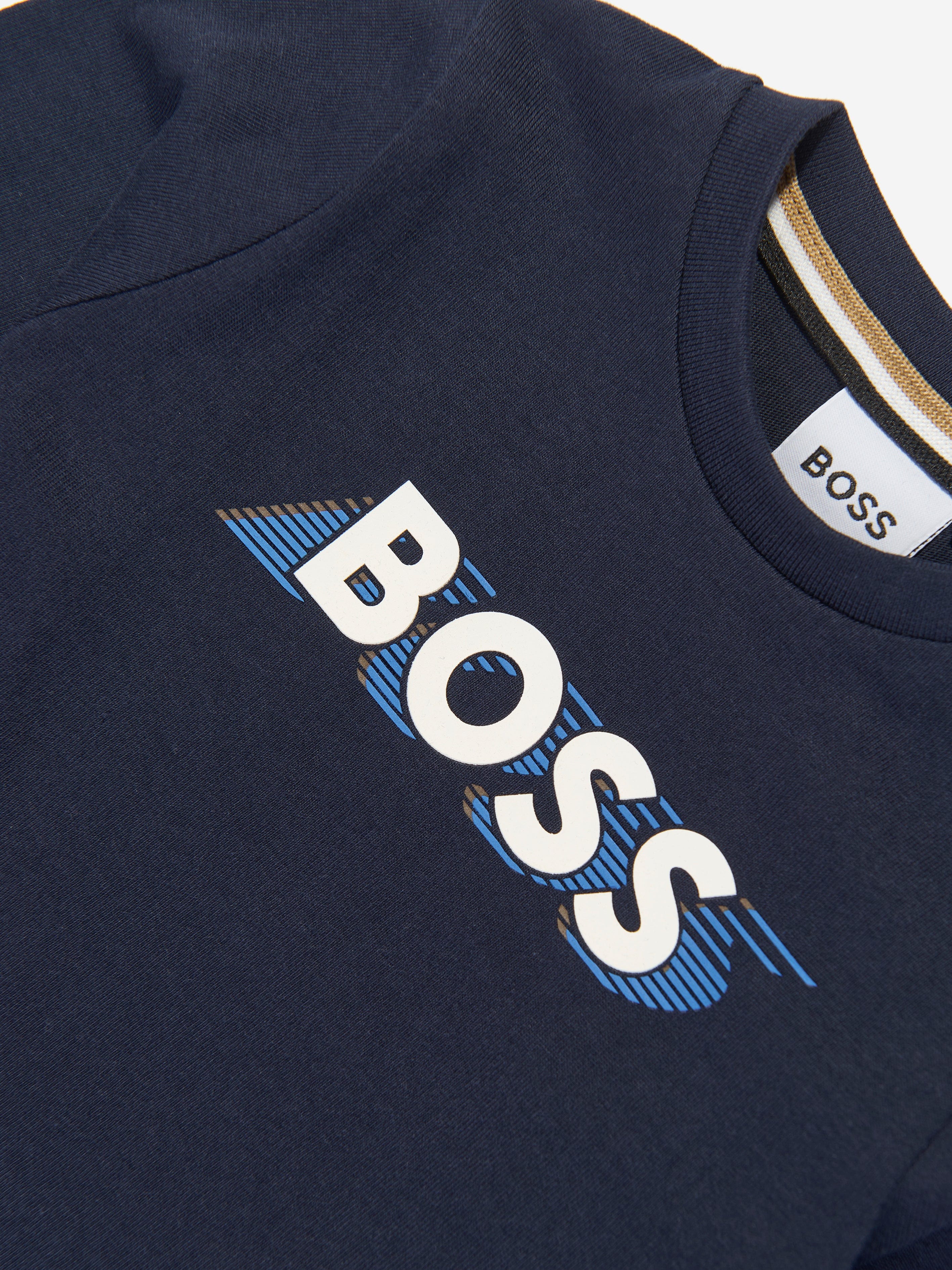 BOSS Baby Boys Long Sleeve T-Shirt in Navy