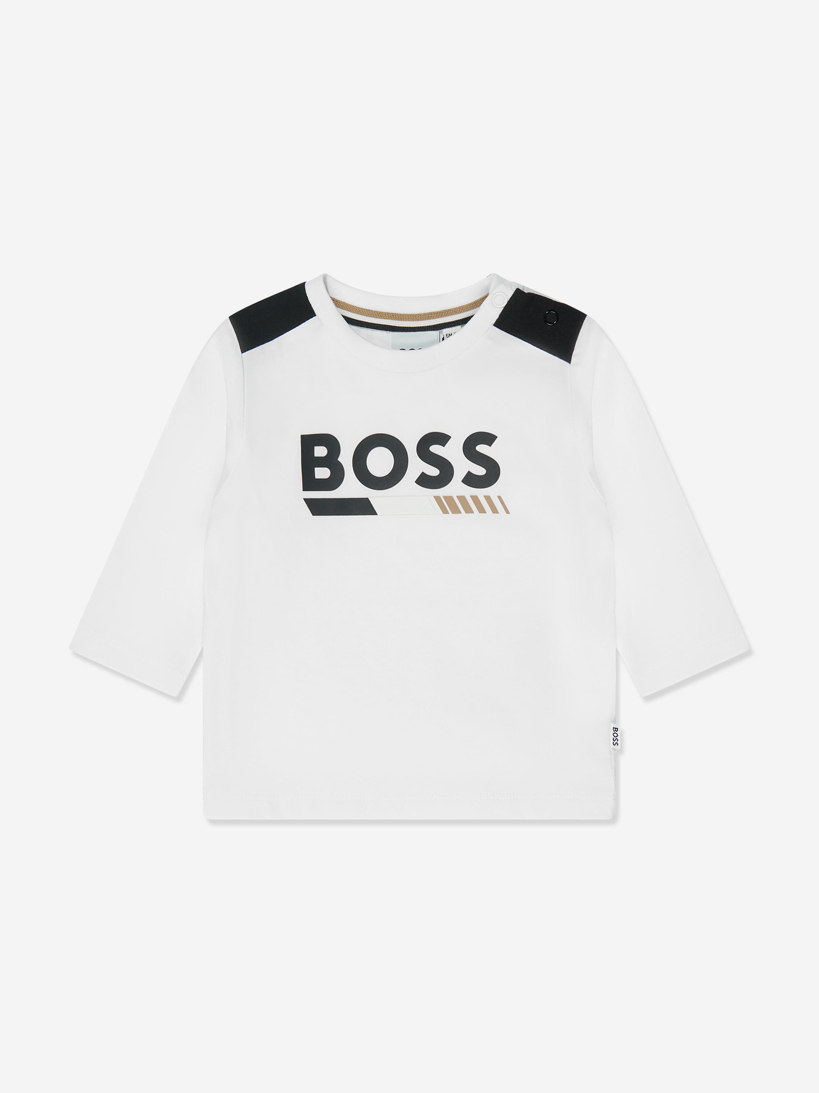 BOSS Baby Boys Long Sleeve T-Shirt in White