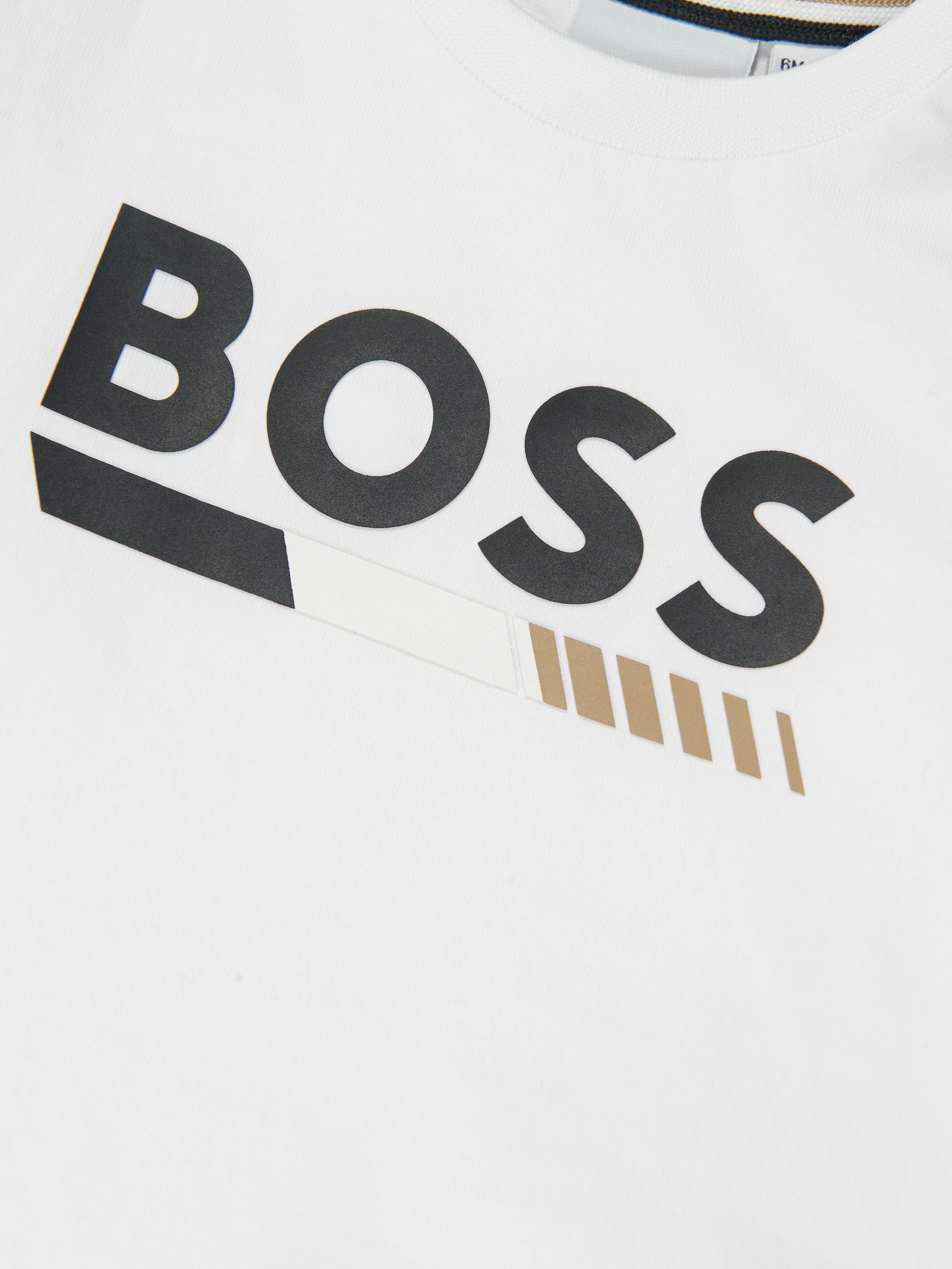 BOSS Baby Boys Long Sleeve T-Shirt in White