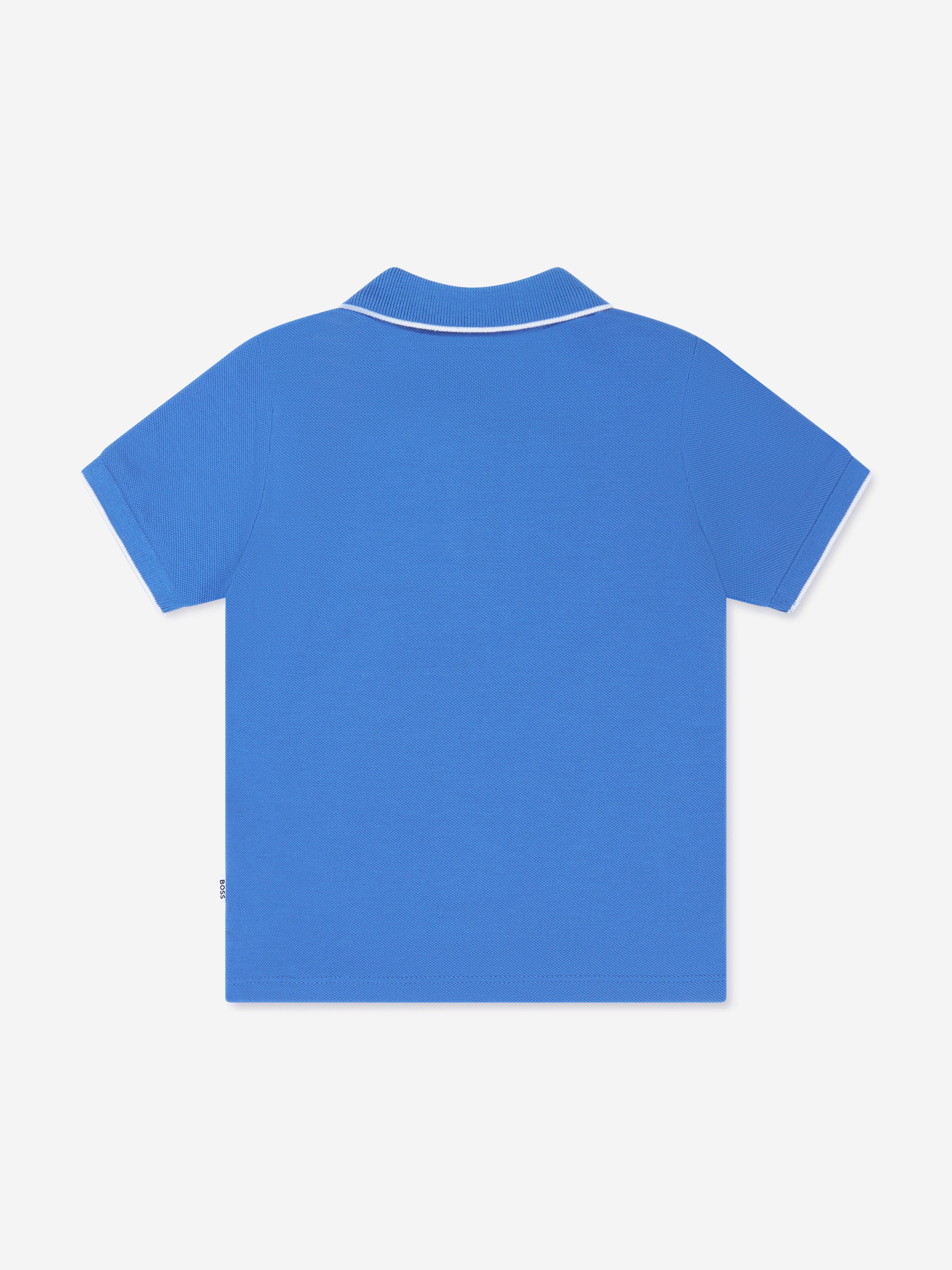 BOSS Baby Boys Logo Polo Shirt in Blue