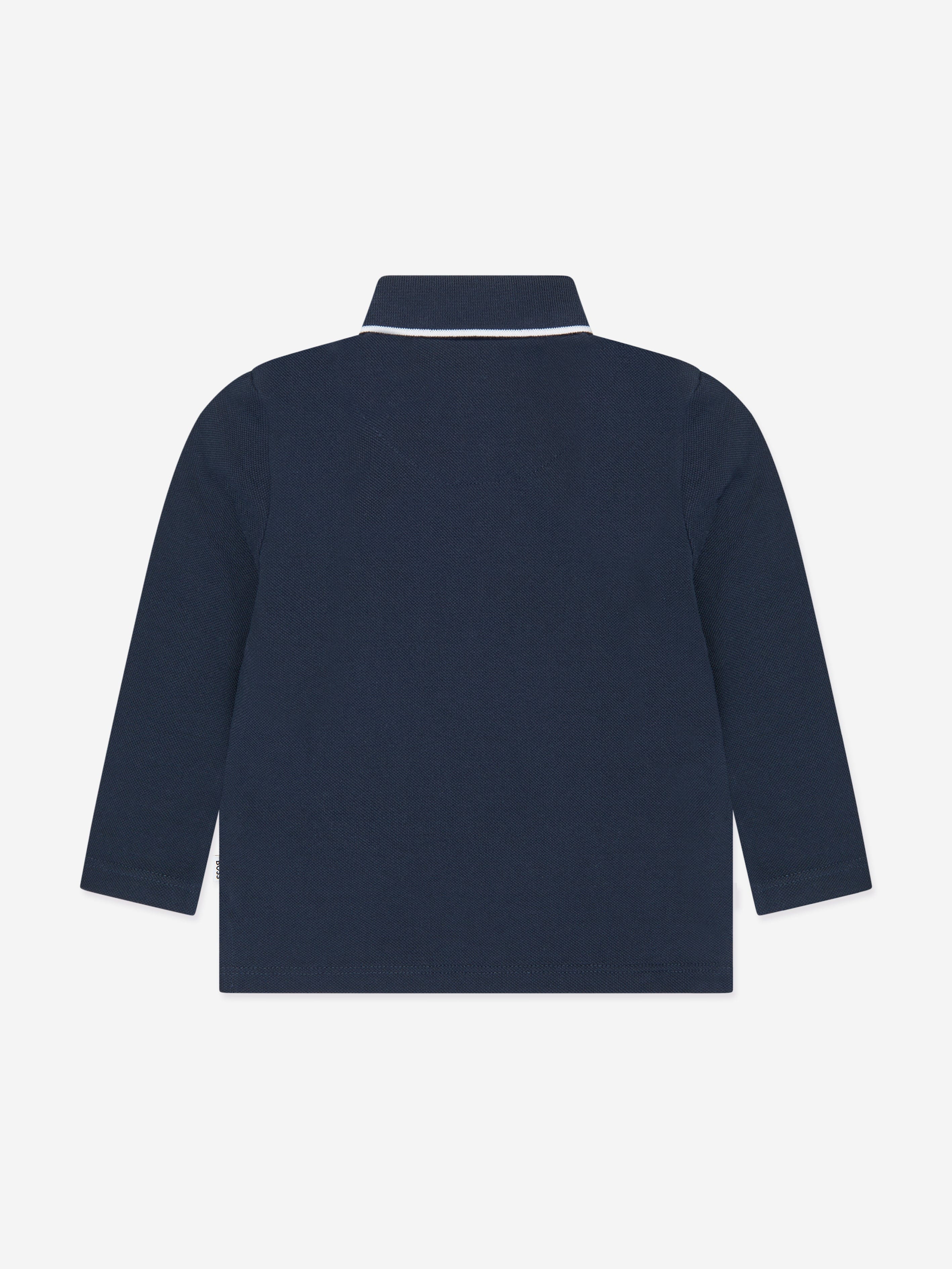 BOSS Baby Boys Long Sleeve Polo Shirt in Navy