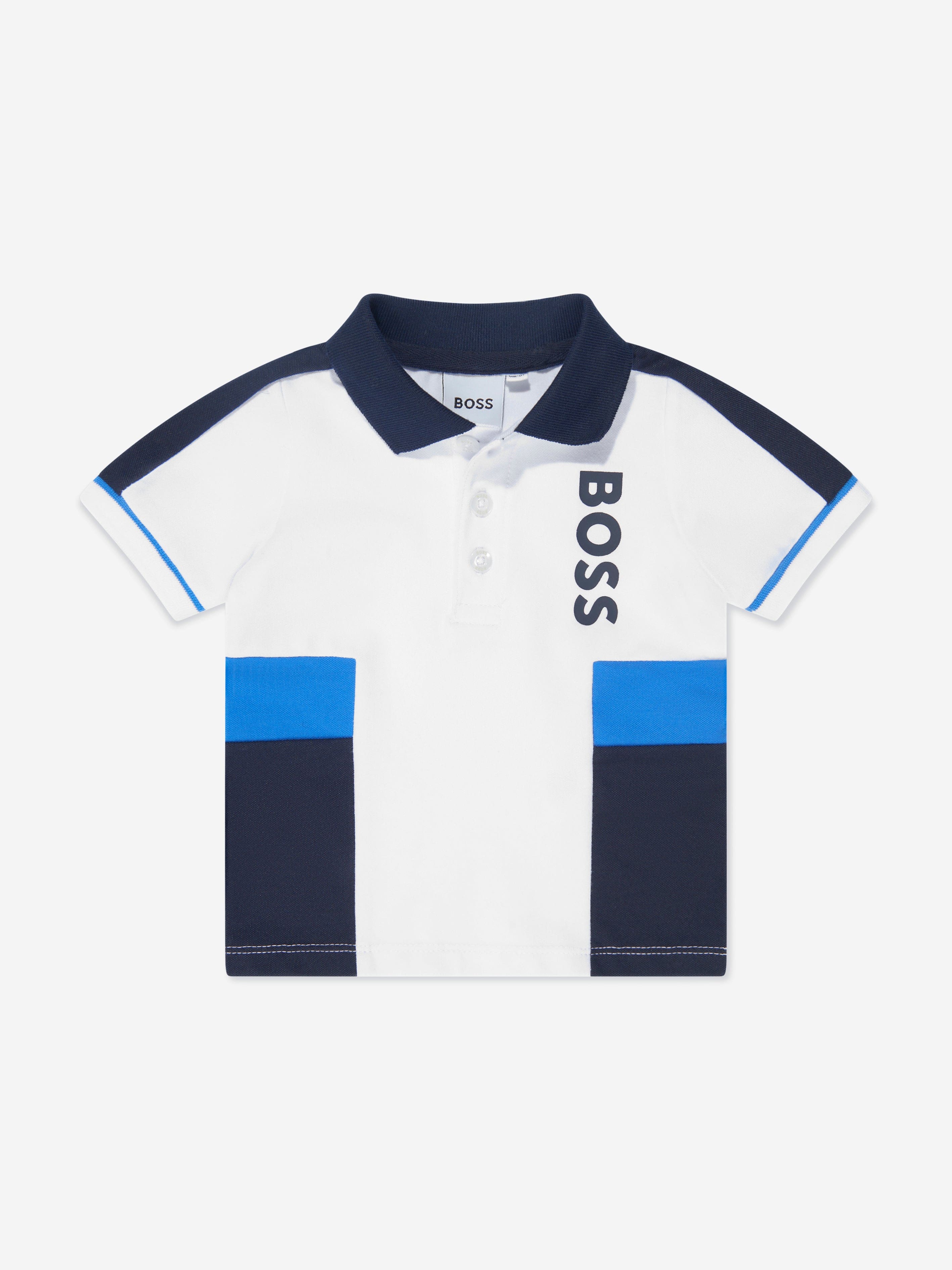 BOSS Baby Boys Polo Shirt in White