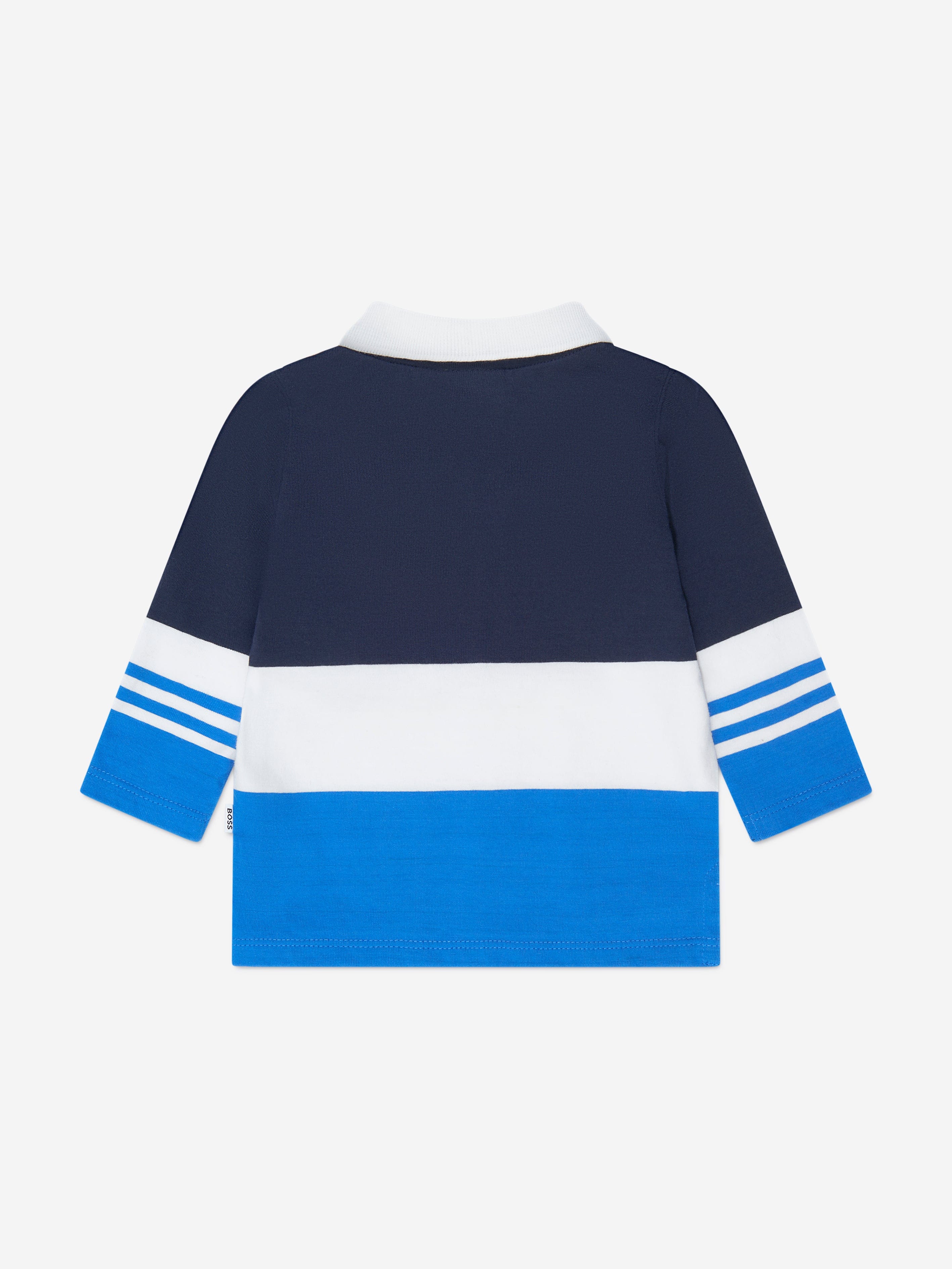 BOSS Baby Boys Long Sleeve Polo Shirt in Navy