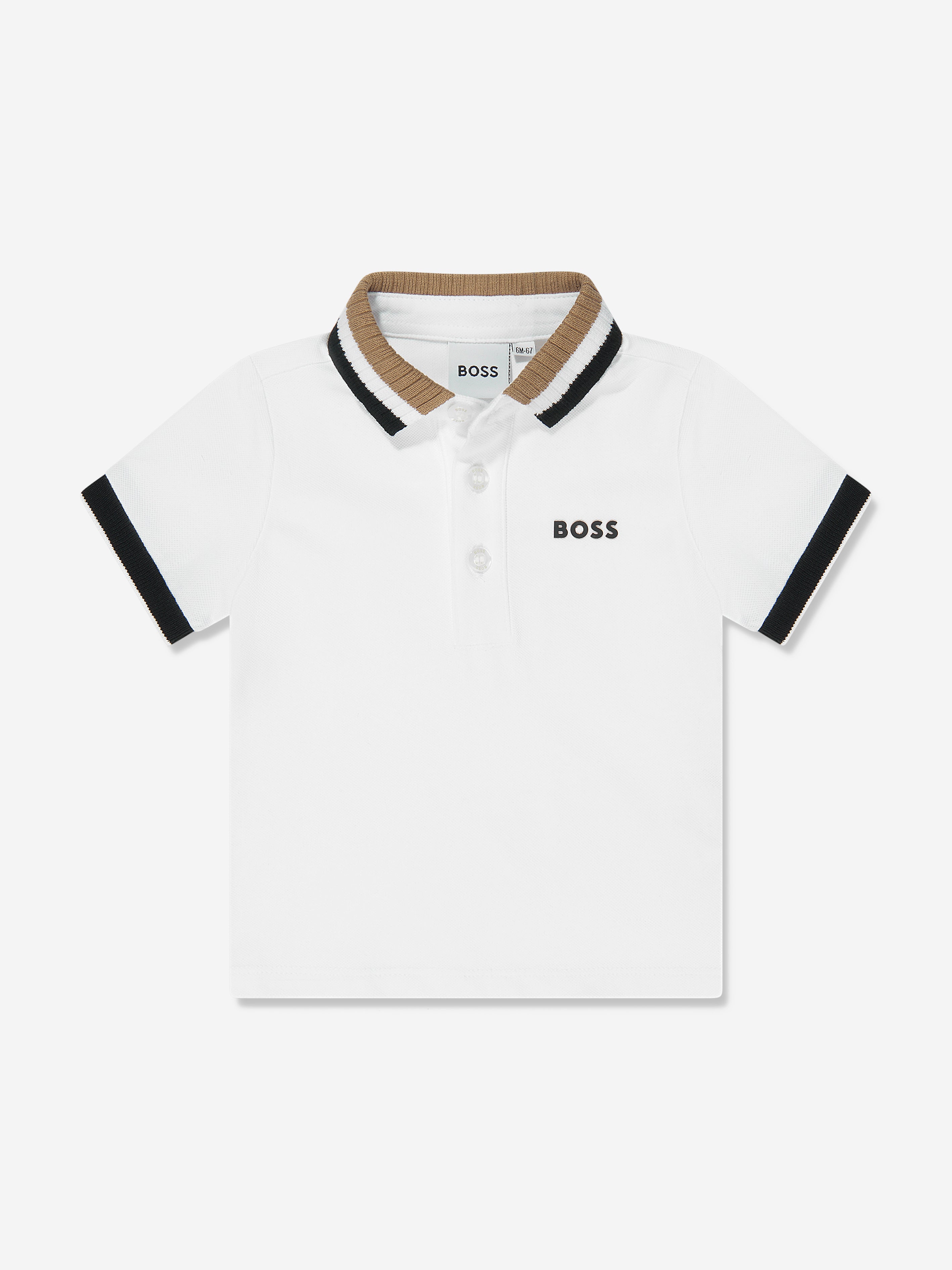 BOSS Baby Boys Polo Shirt in White