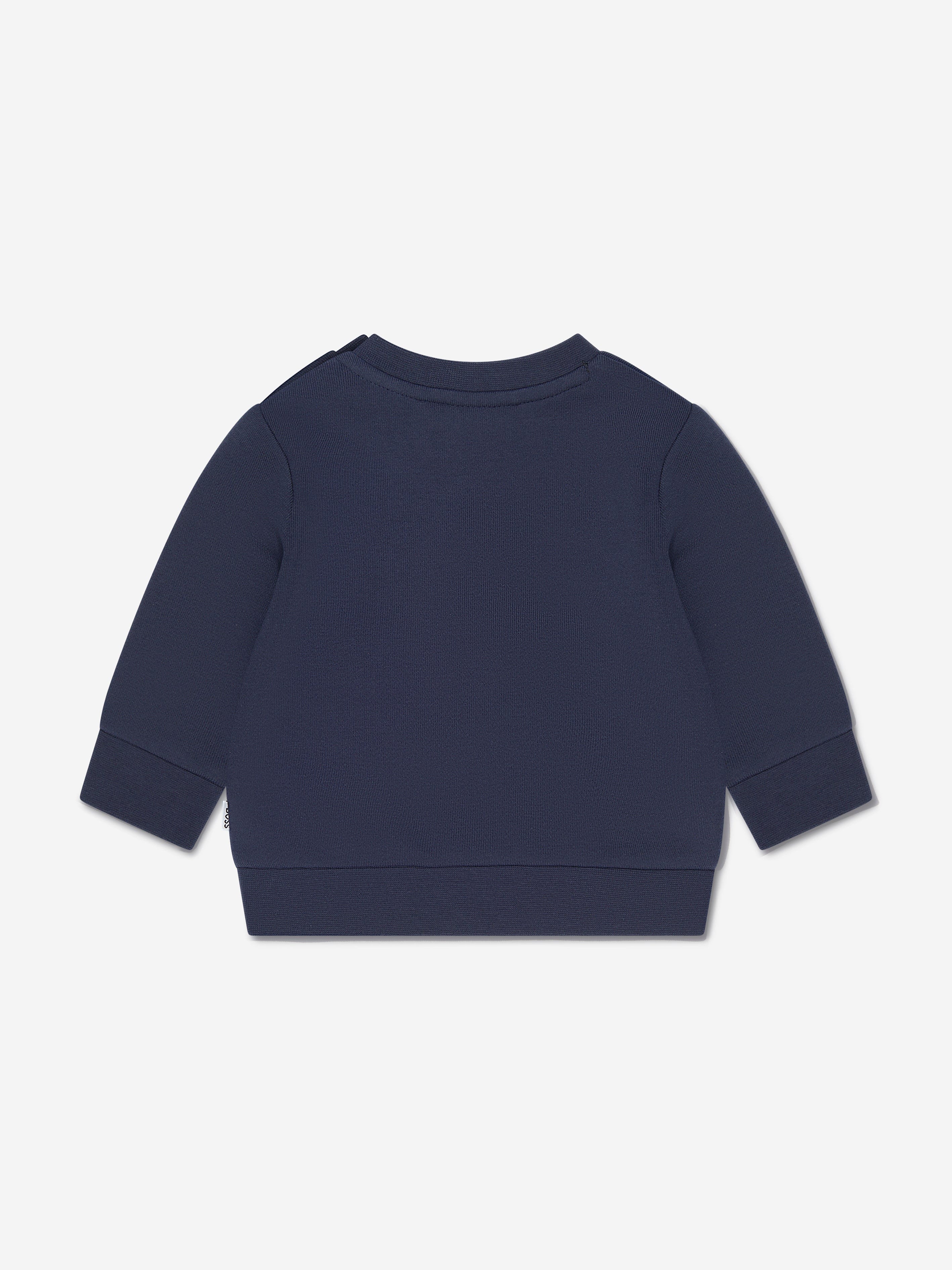 BOSS Baby Boys Logo Sweatshirt in Navy