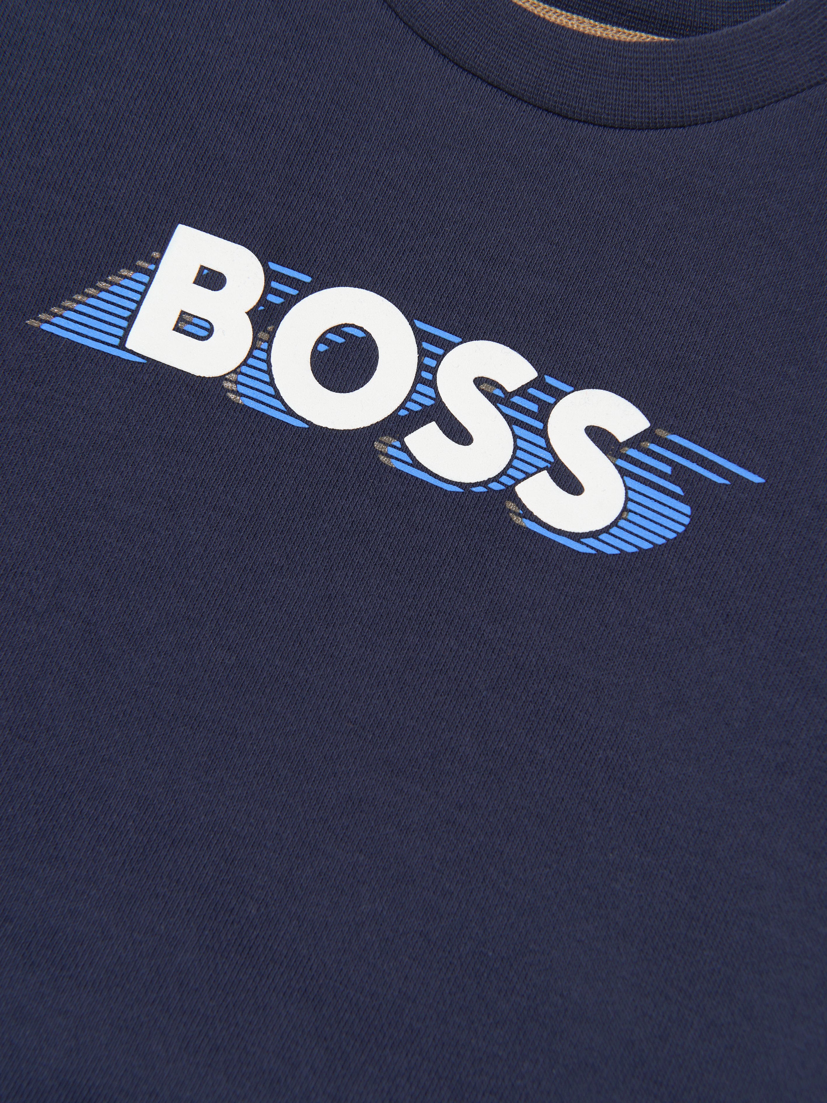 BOSS Baby Boys Logo Sweatshirt in Navy