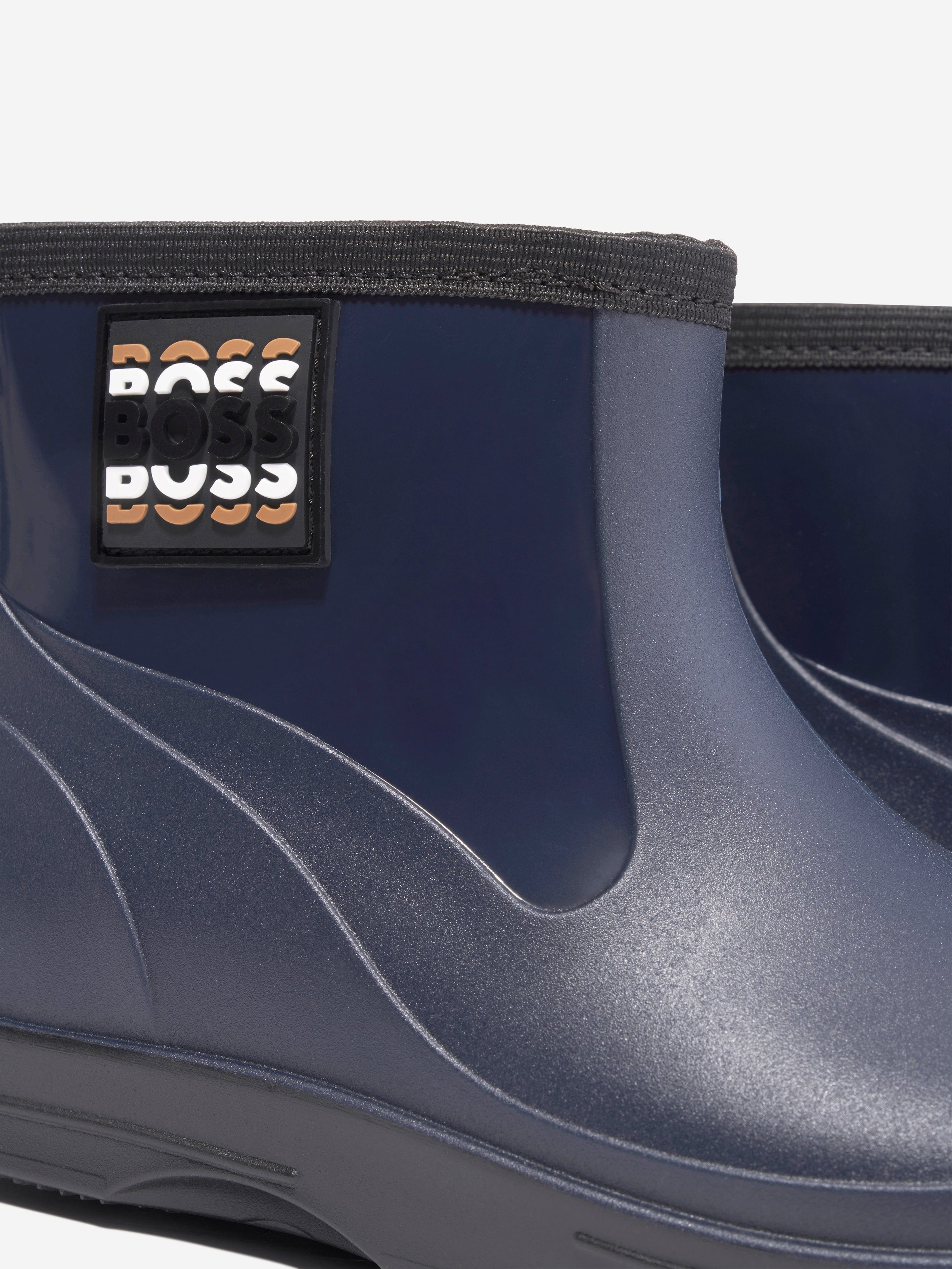 BOSS Boys Logo Wellies in Navy