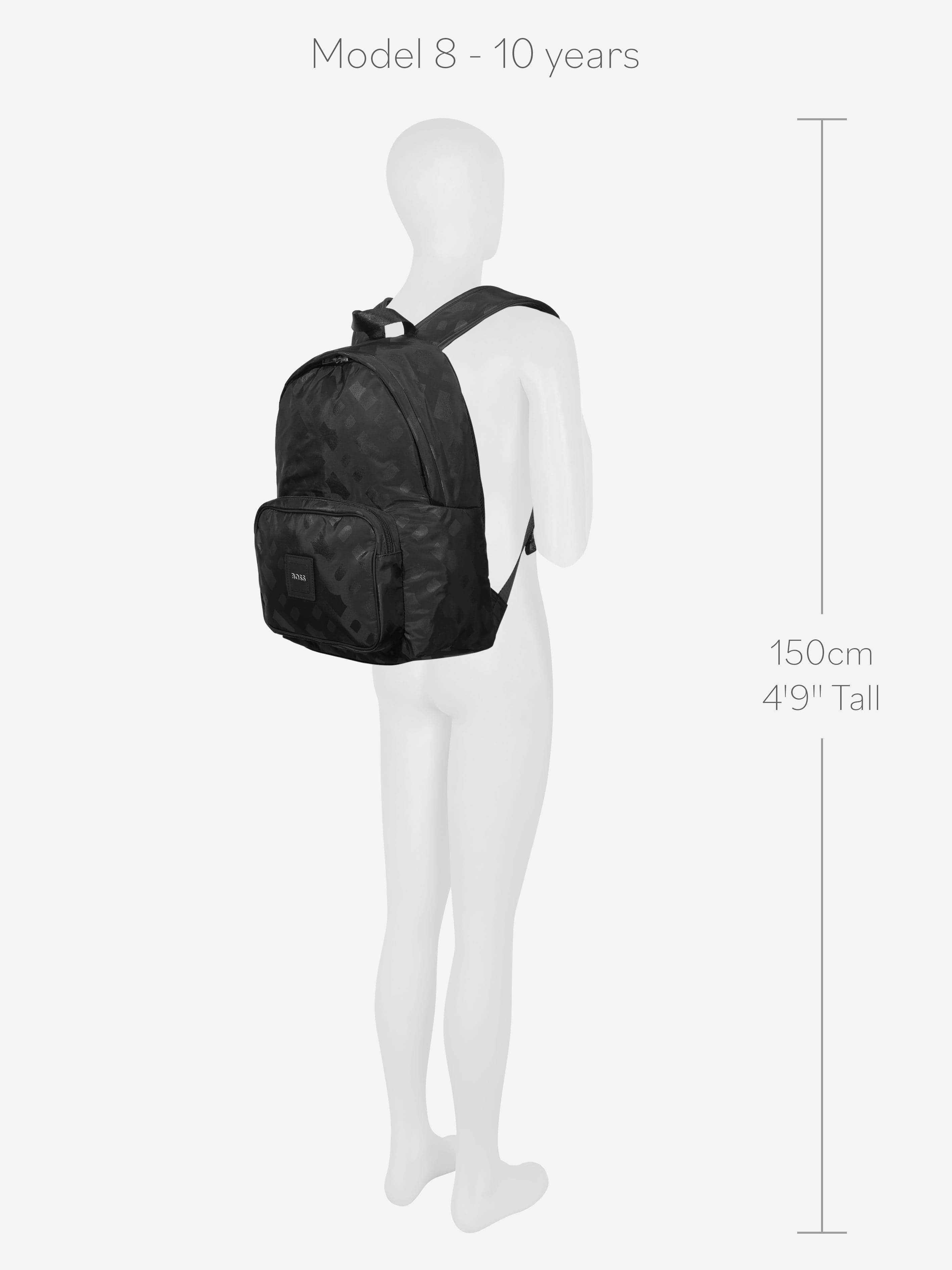 BOSS Boys Monogram Rucksack in Black