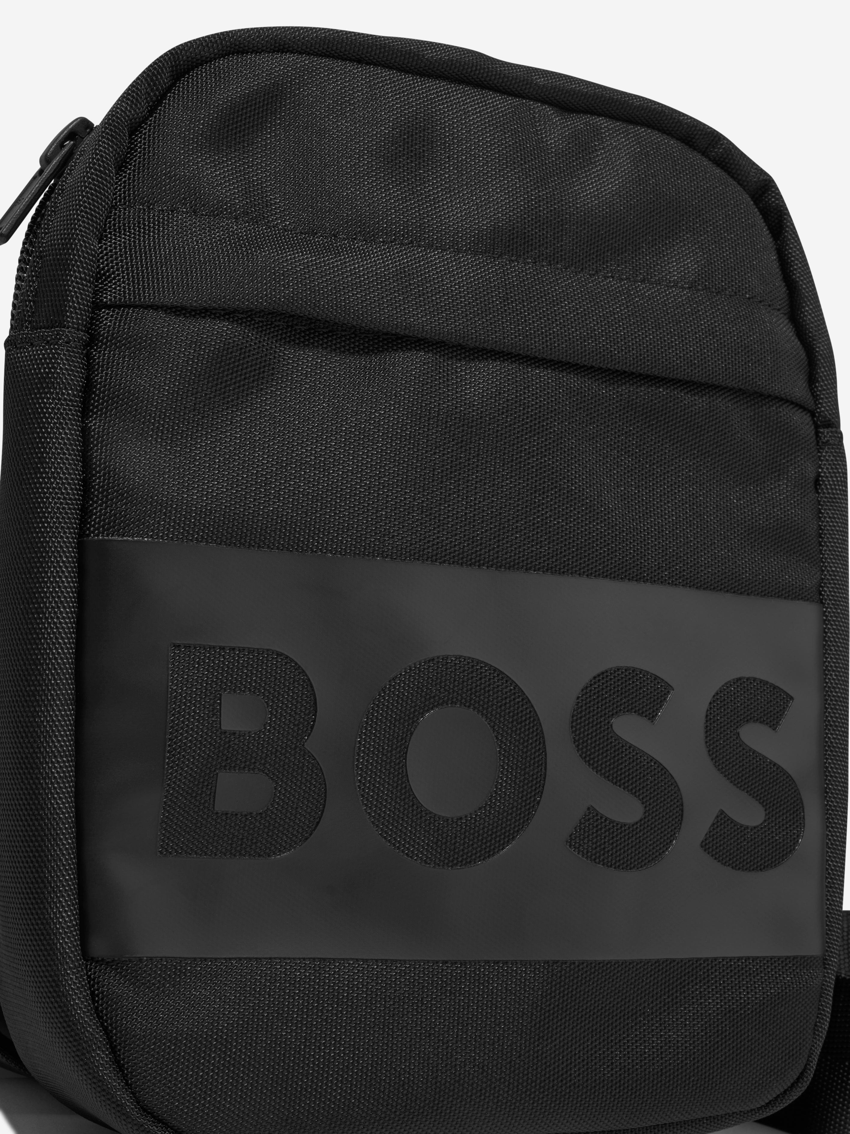 BOSS Boys Logo Pouch Bag in Black