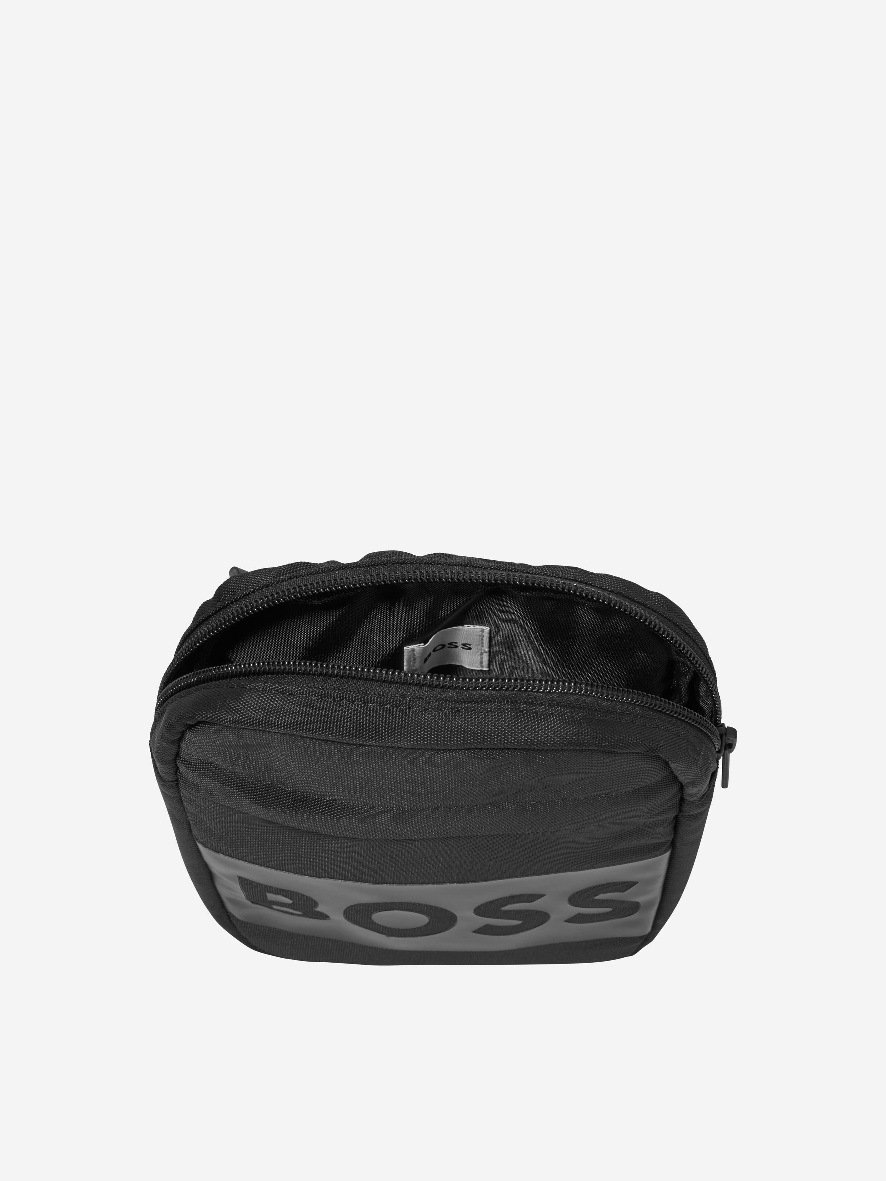 BOSS Boys Logo Pouch Bag in Black