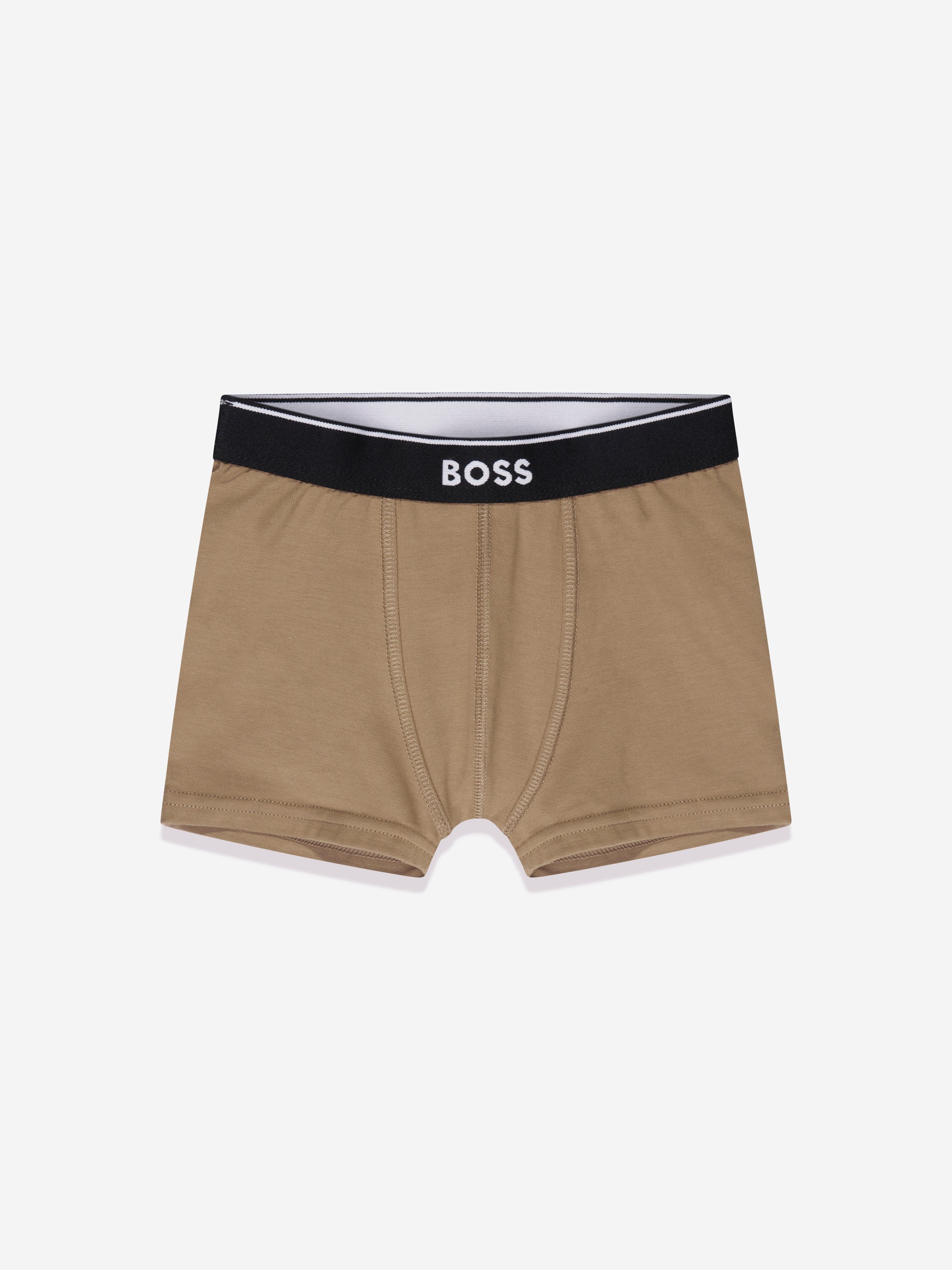 BOSS Boys 2 Pack Boxer Shorts Set in Black