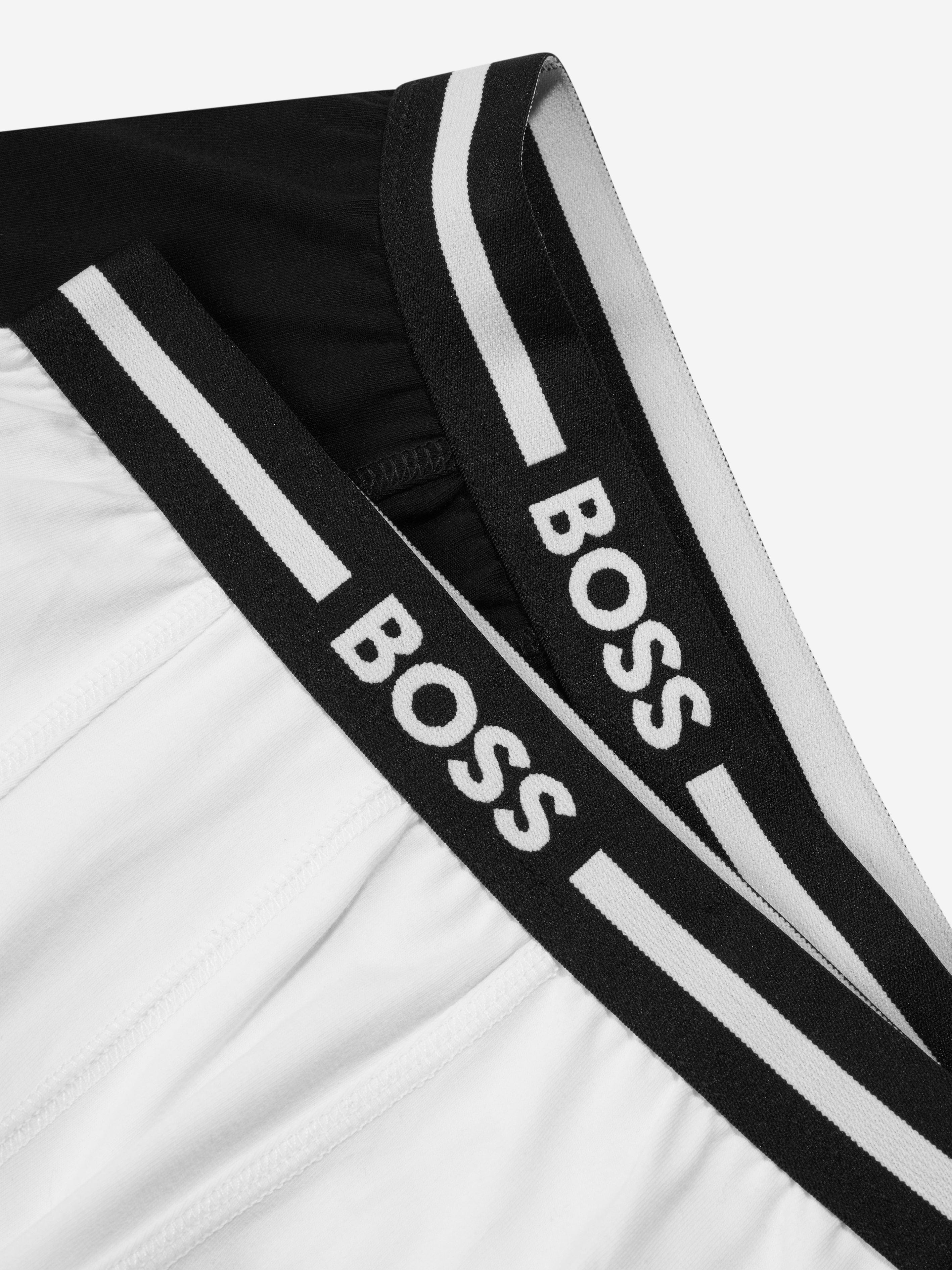 BOSS Boys 2 Pack Boxer Shorts Set in Black