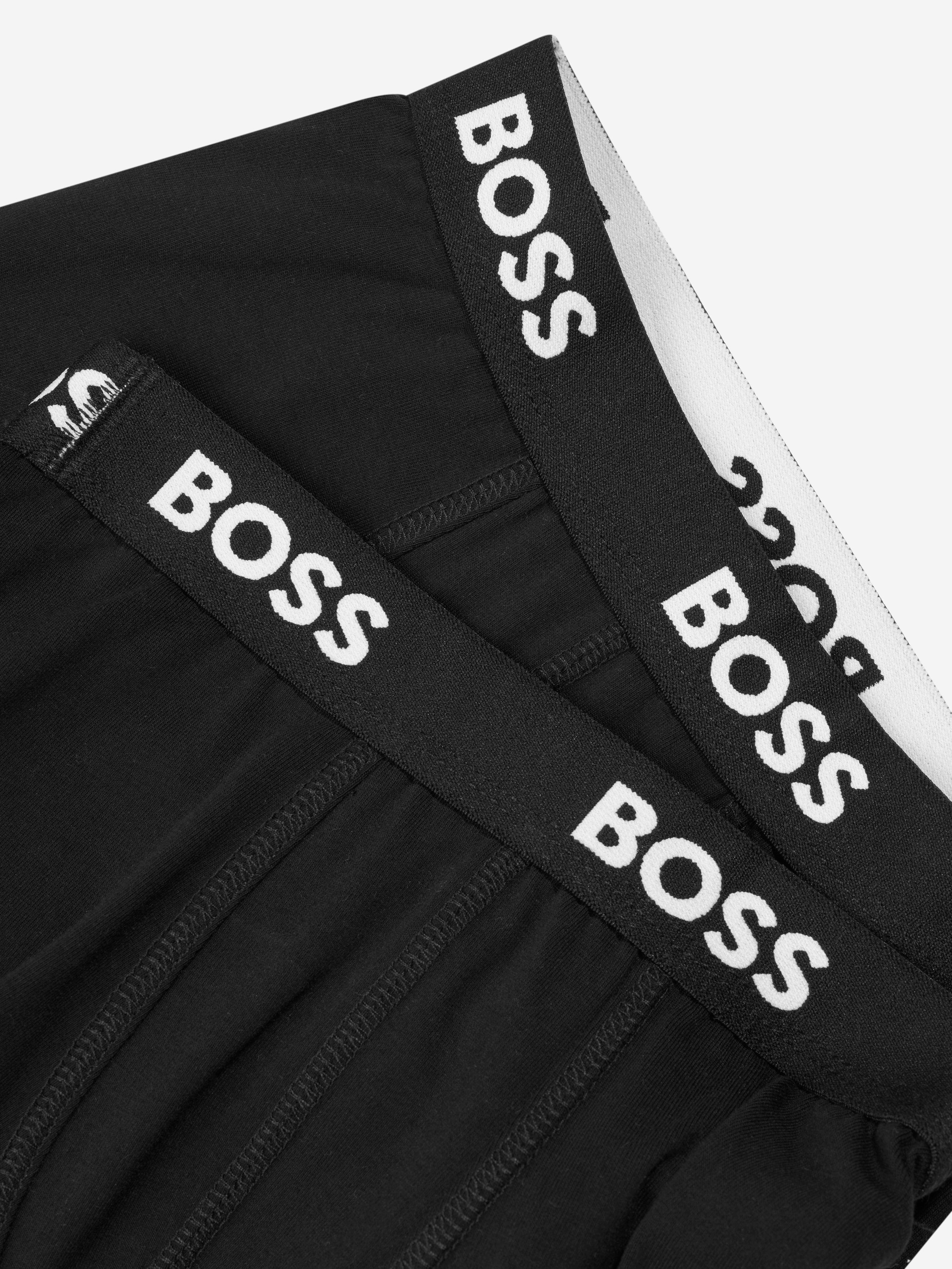 BOSS Boys 2 Pack Boxer Shorts Set in Black