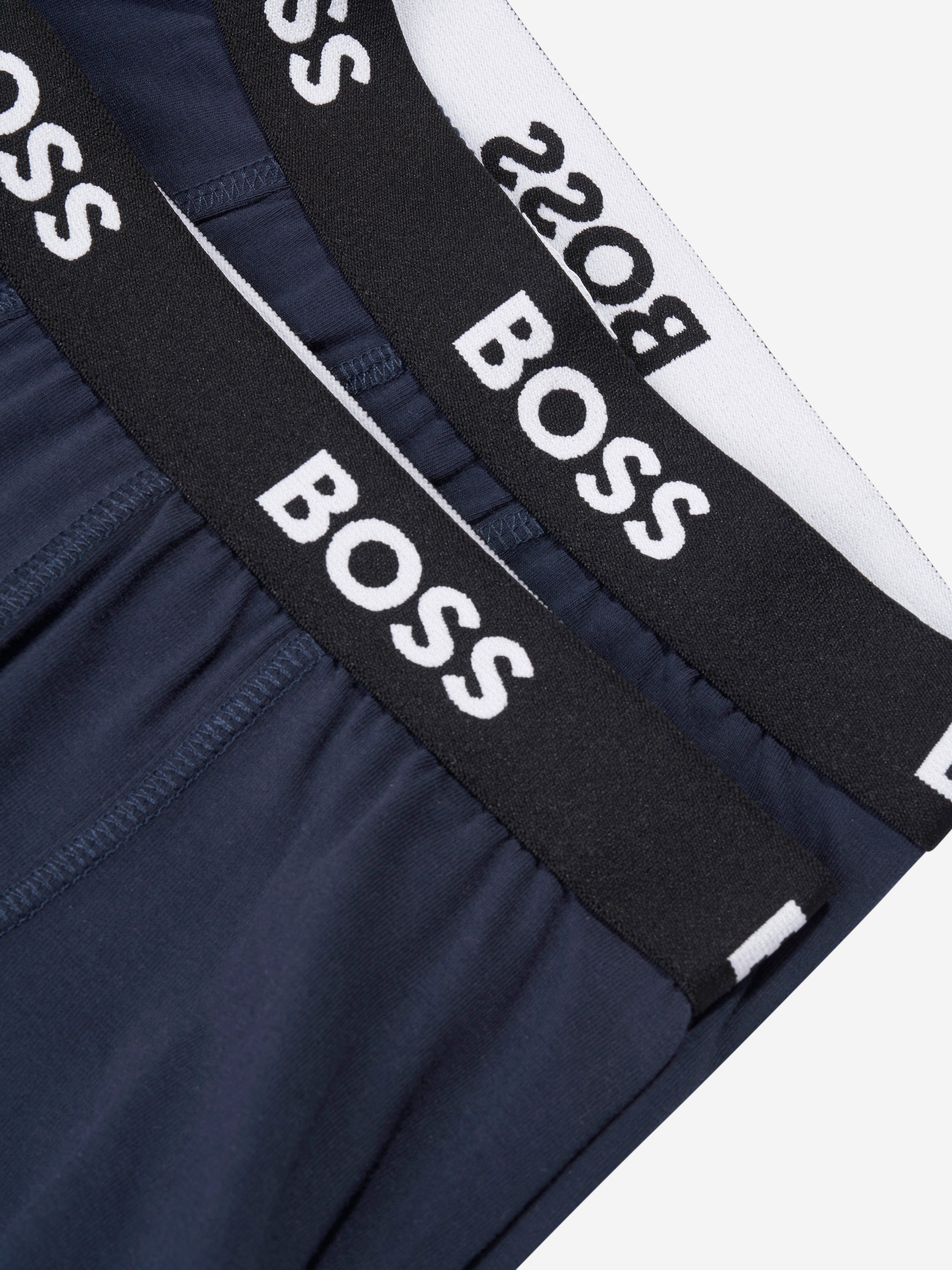 BOSS Boys 2 Pack Boxer Shorts Set in Navy