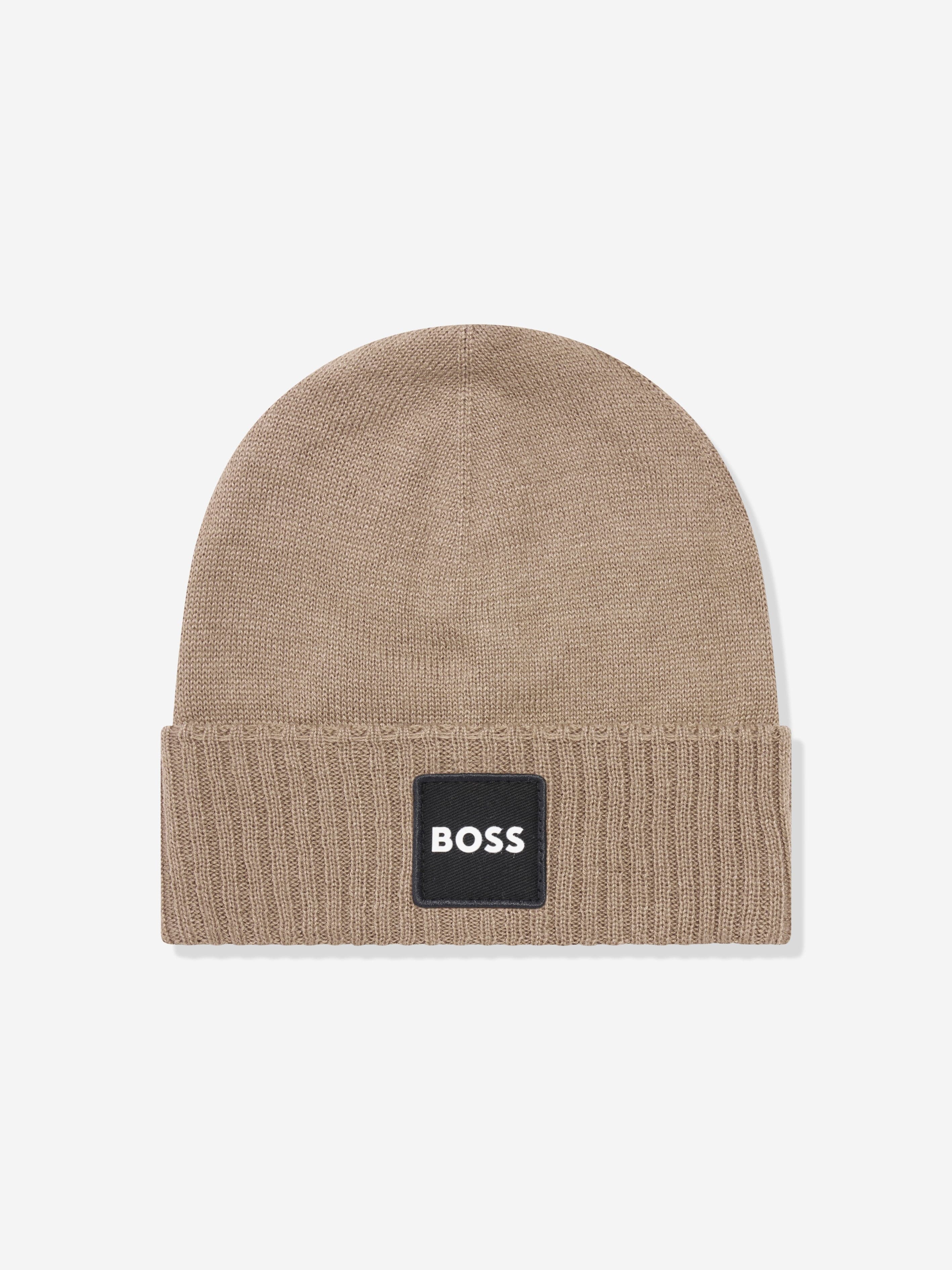 BOSS Boys Pull On Hat in Beige