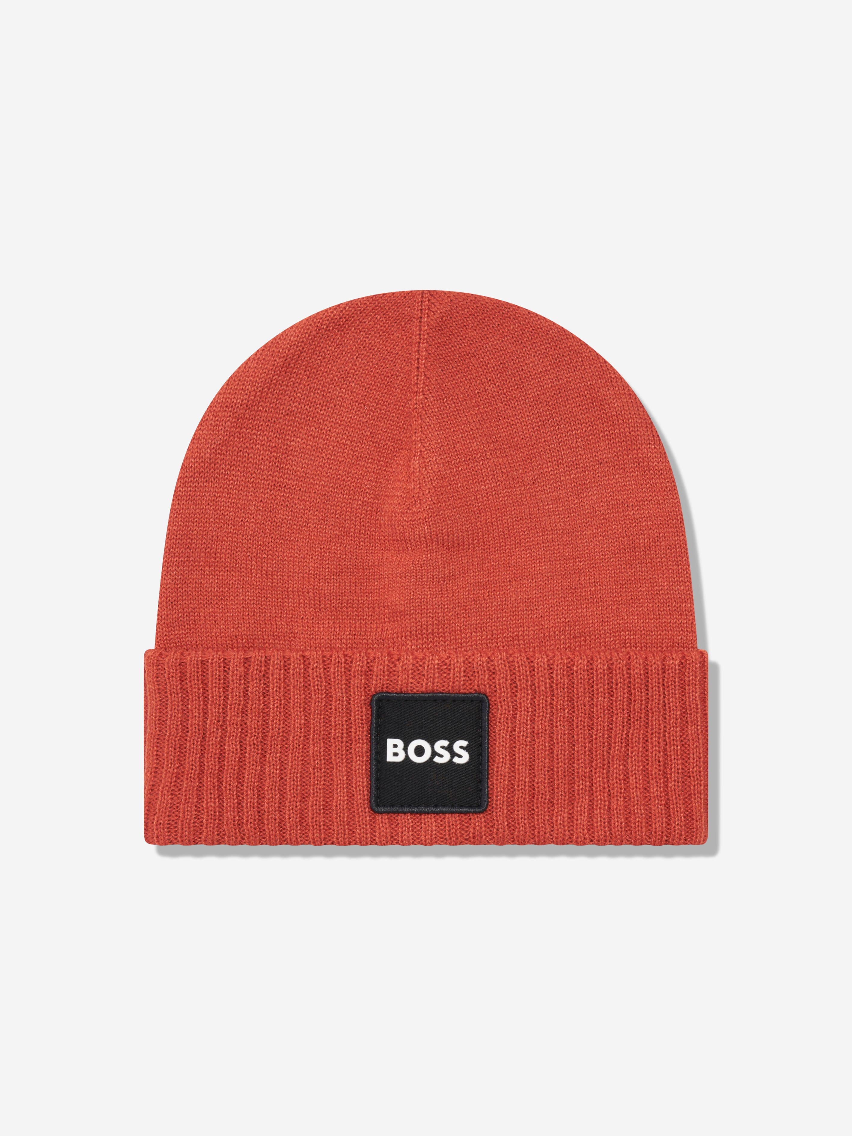 BOSS Boys Pull On Hat in Orange