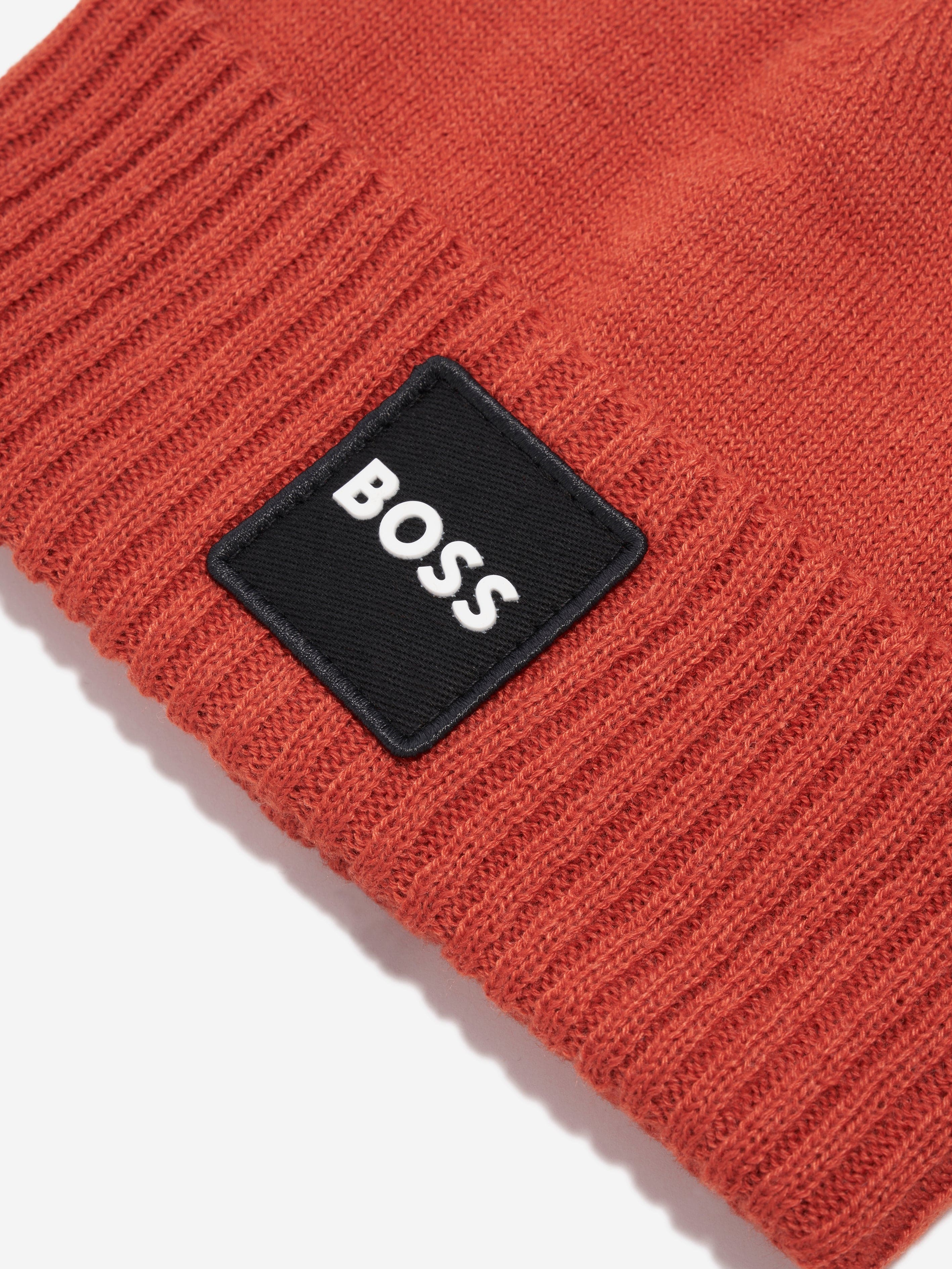 BOSS Boys Pull On Hat in Orange