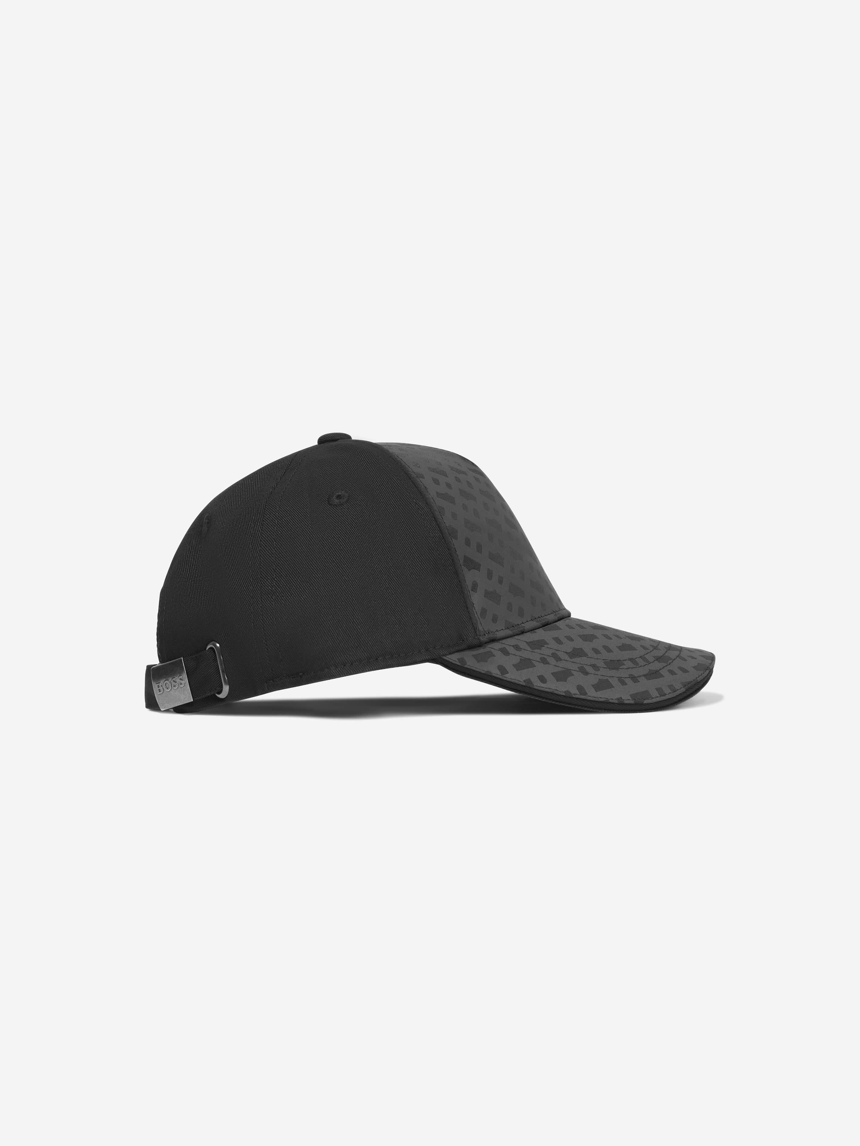 BOSS Boys Monogram Cap in Black