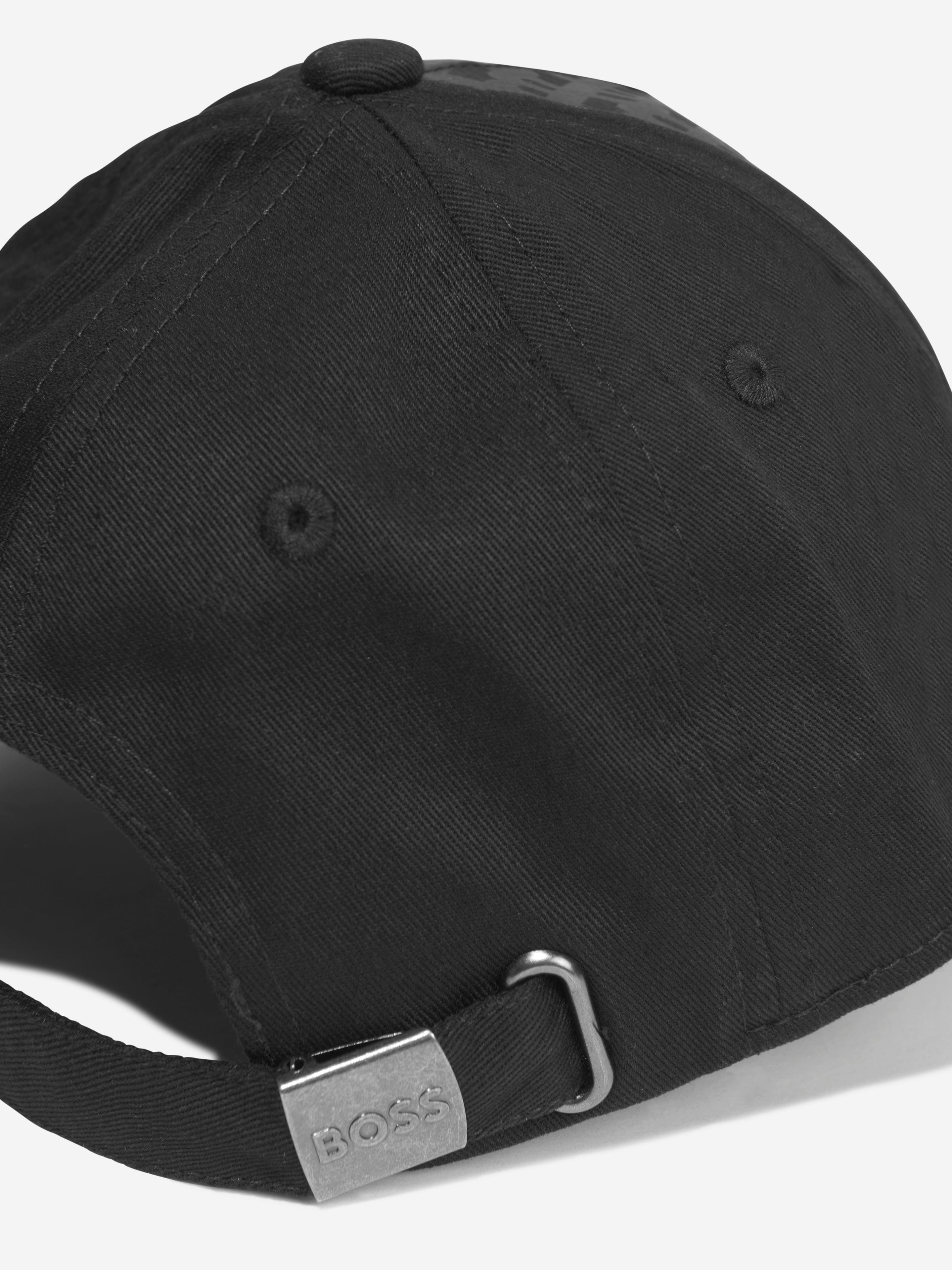 BOSS Boys Monogram Cap in Black