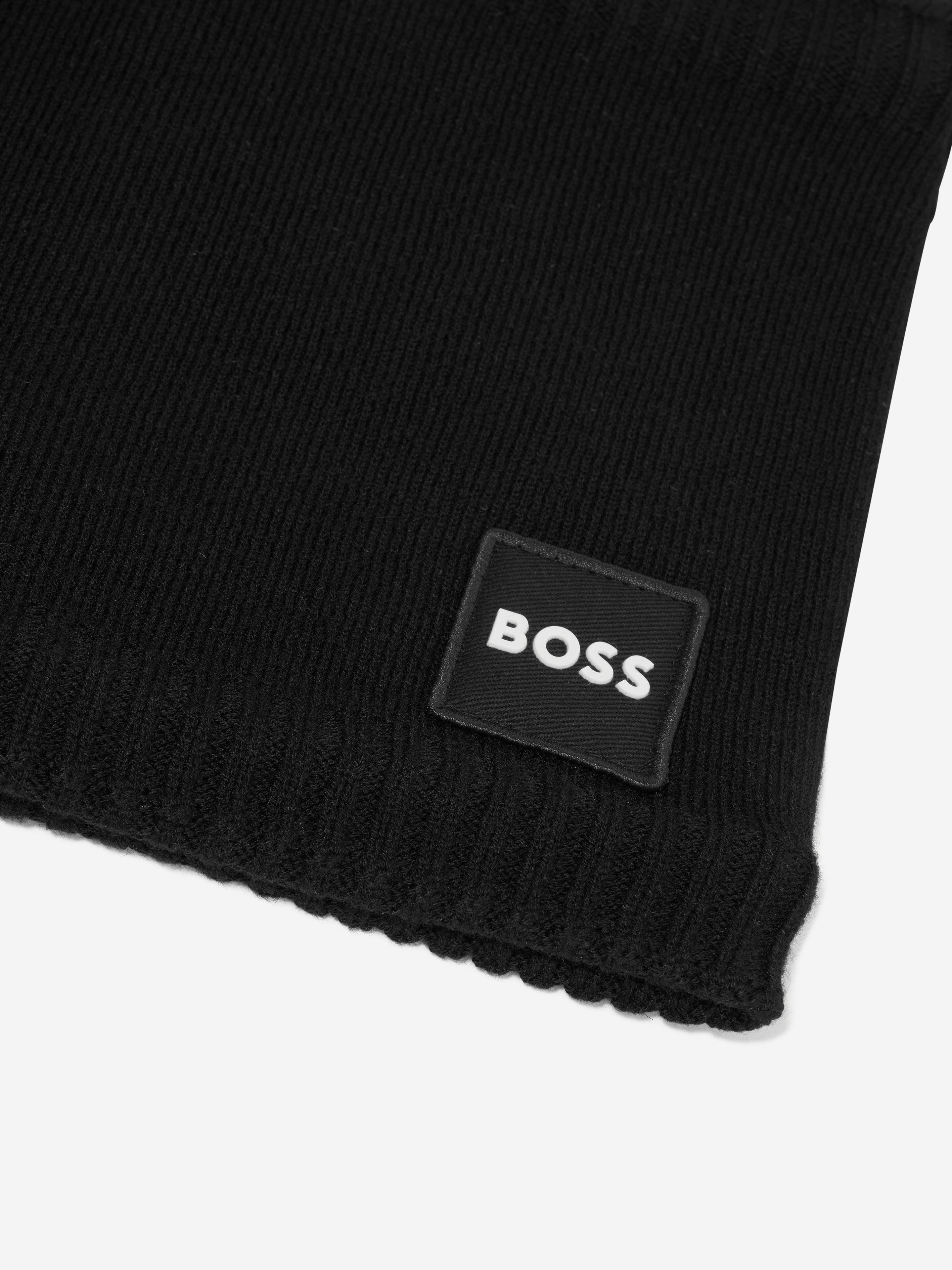 BOSS Boys Logo Snood in Black