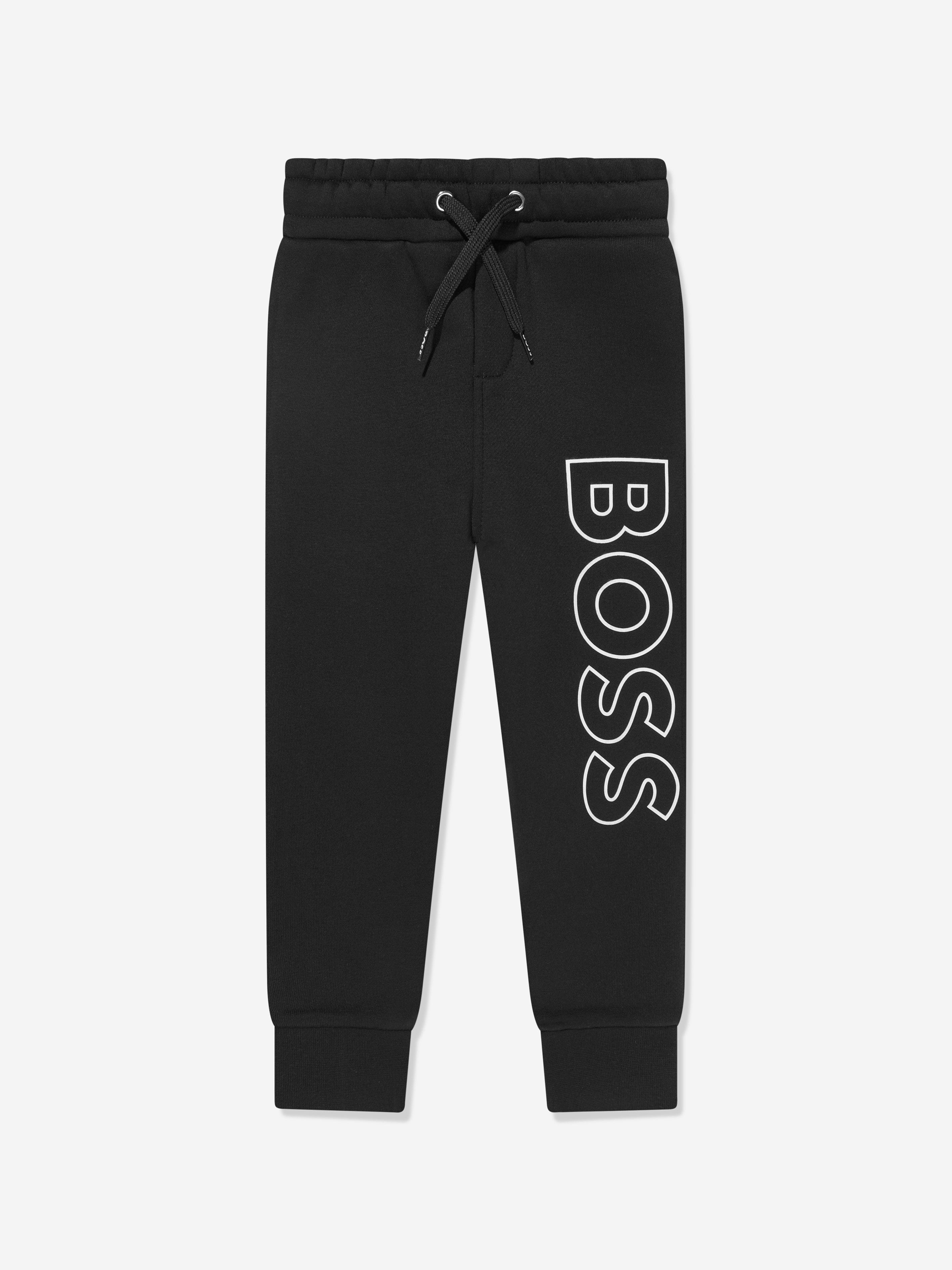 BOSS Boys Logo Joggers in Black